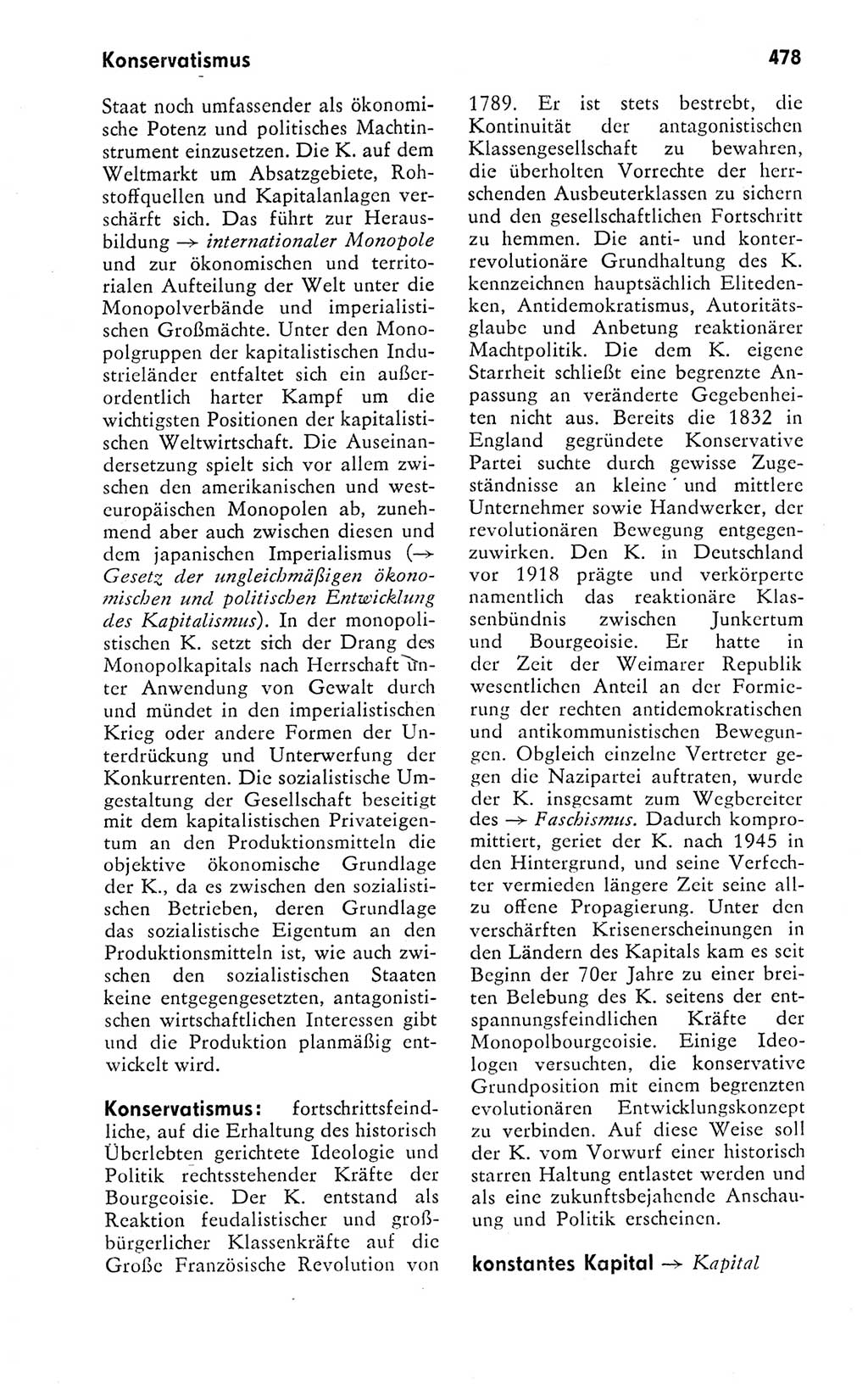 Kleines politisches Wörterbuch [Deutsche Demokratische Republik (DDR)] 1978, Seite 478 (Kl. pol. Wb. DDR 1978, S. 478)