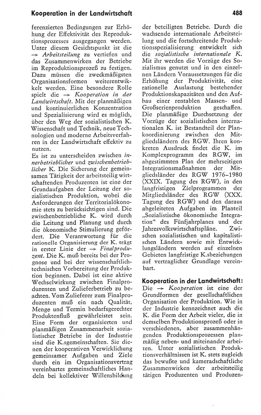 Kleines politisches Wörterbuch [Deutsche Demokratische Republik (DDR)] 1978, Seite 488 (Kl. pol. Wb. DDR 1978, S. 488)