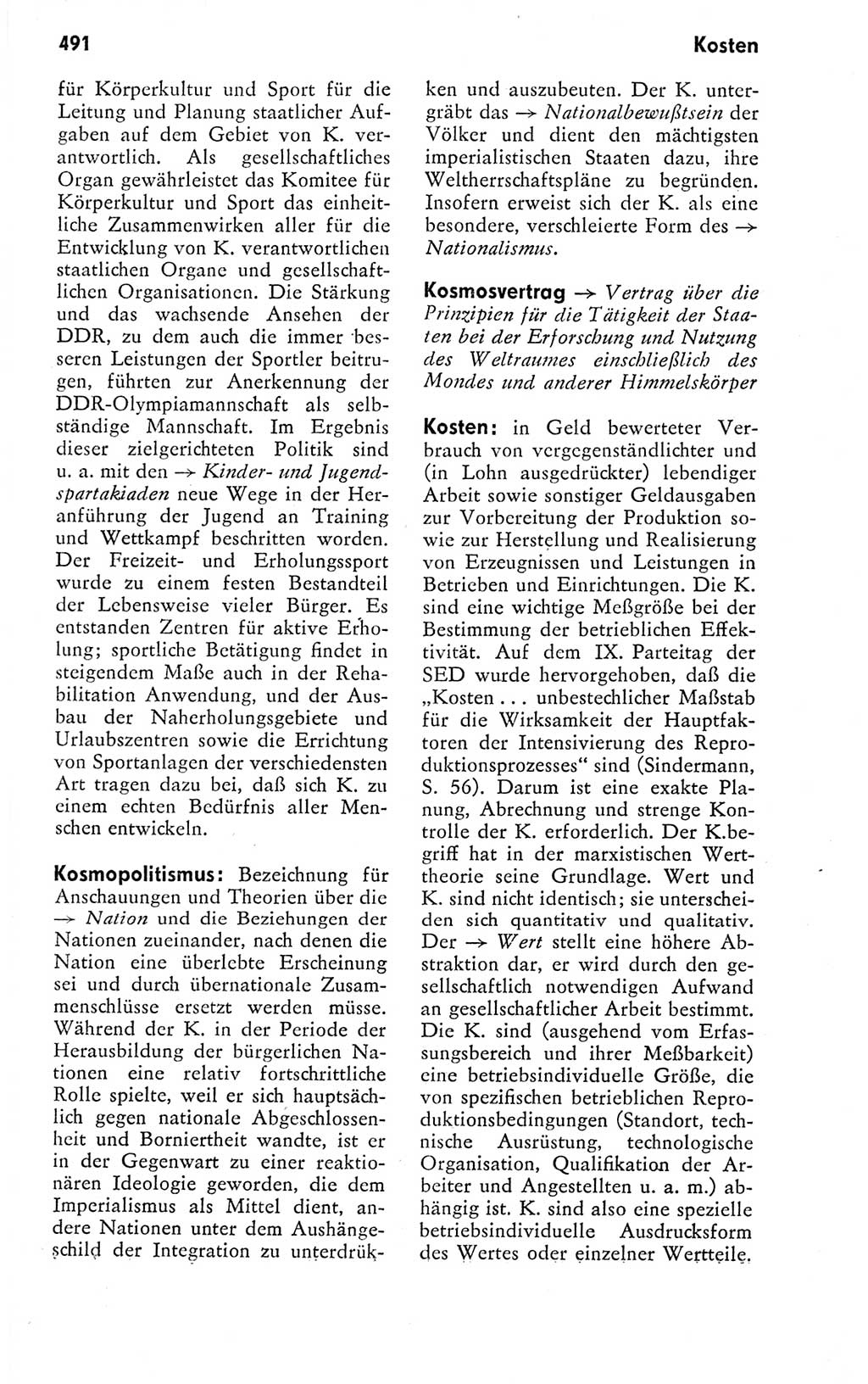 Kleines politisches Wörterbuch [Deutsche Demokratische Republik (DDR)] 1978, Seite 491 (Kl. pol. Wb. DDR 1978, S. 491)