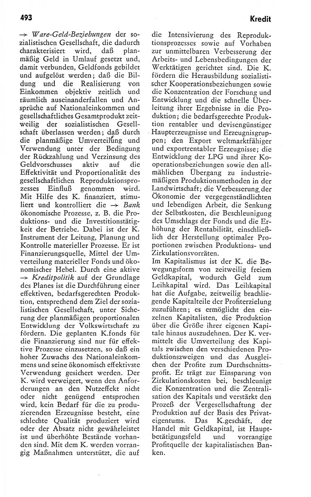 Kleines politisches Wörterbuch [Deutsche Demokratische Republik (DDR)] 1978, Seite 493 (Kl. pol. Wb. DDR 1978, S. 493)
