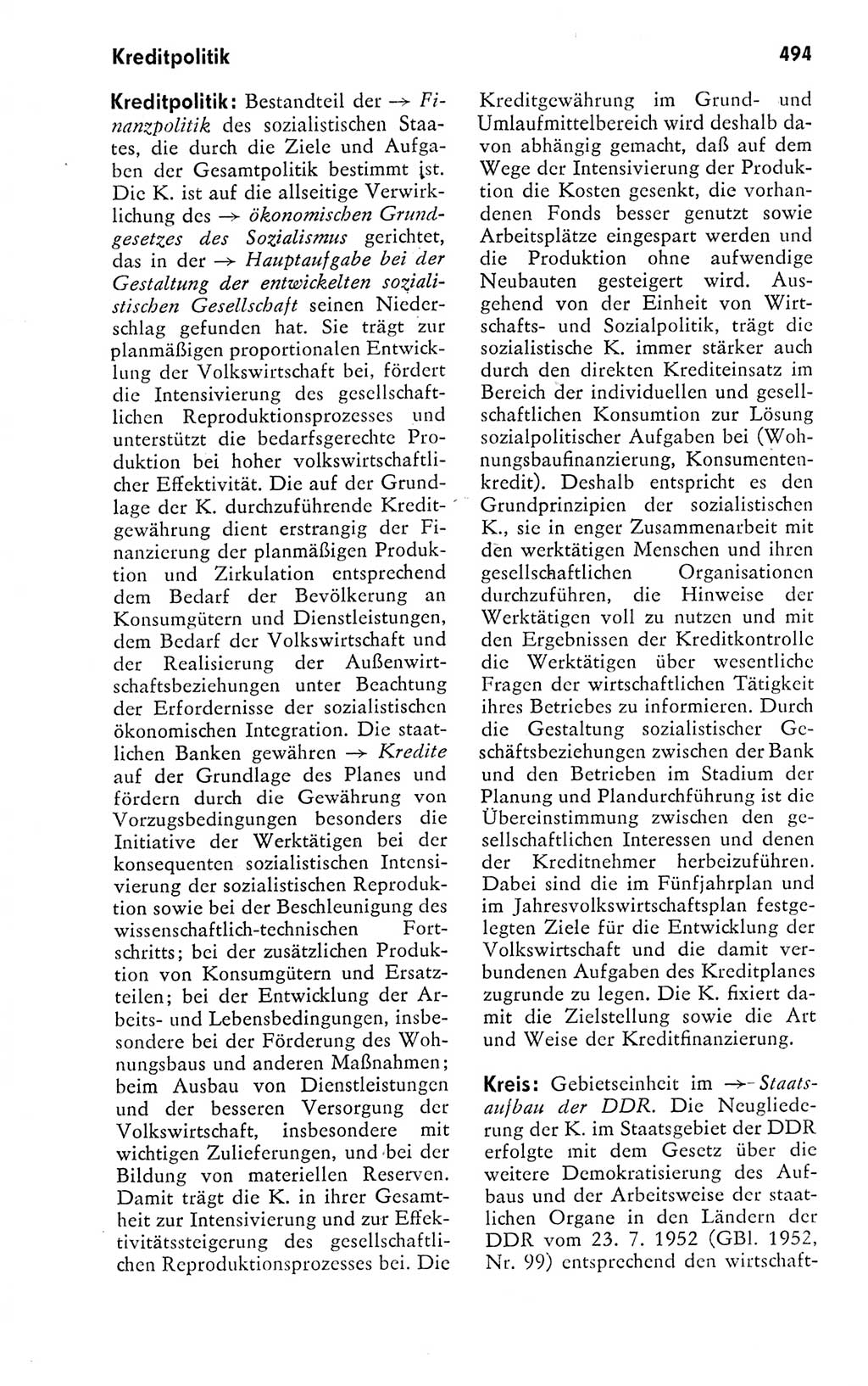 Kleines politisches Wörterbuch [Deutsche Demokratische Republik (DDR)] 1978, Seite 494 (Kl. pol. Wb. DDR 1978, S. 494)