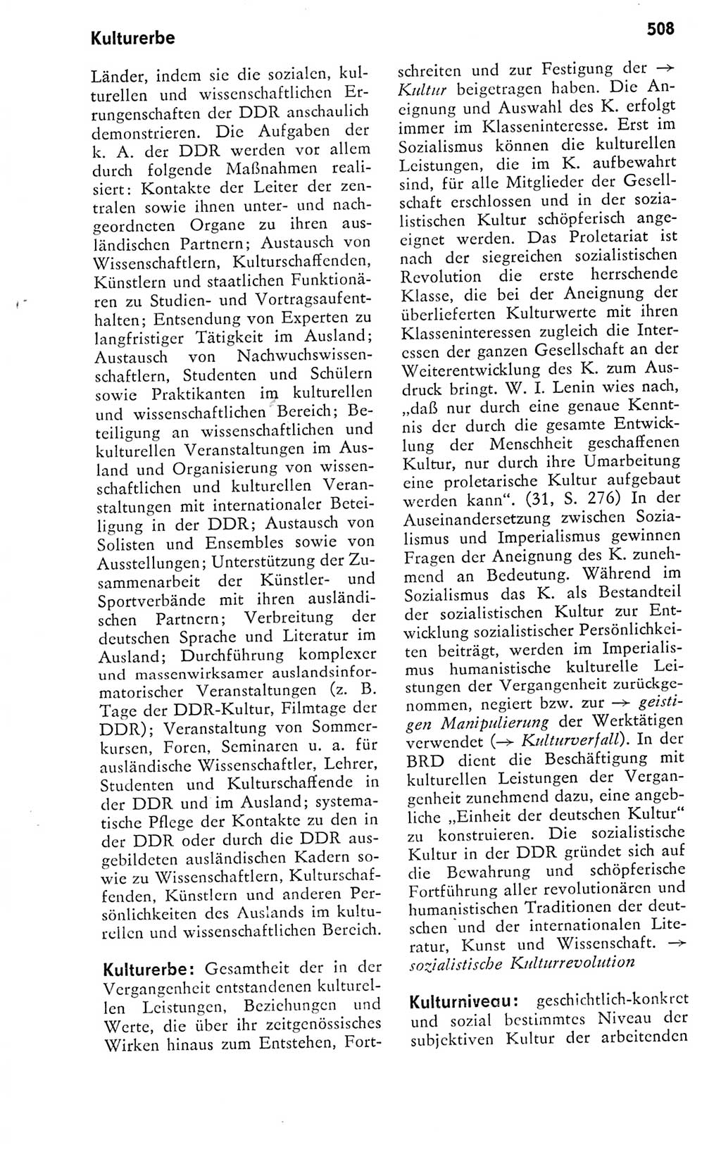 Kleines politisches Wörterbuch [Deutsche Demokratische Republik (DDR)] 1978, Seite 508 (Kl. pol. Wb. DDR 1978, S. 508)