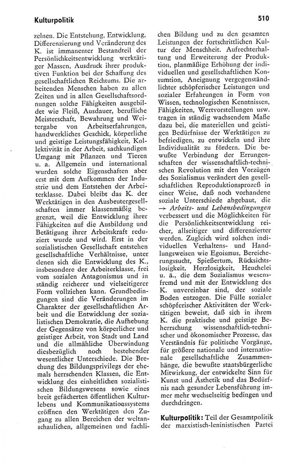 Kleines politisches Wörterbuch [Deutsche Demokratische Republik (DDR)] 1978, Seite 510 (Kl. pol. Wb. DDR 1978, S. 510)