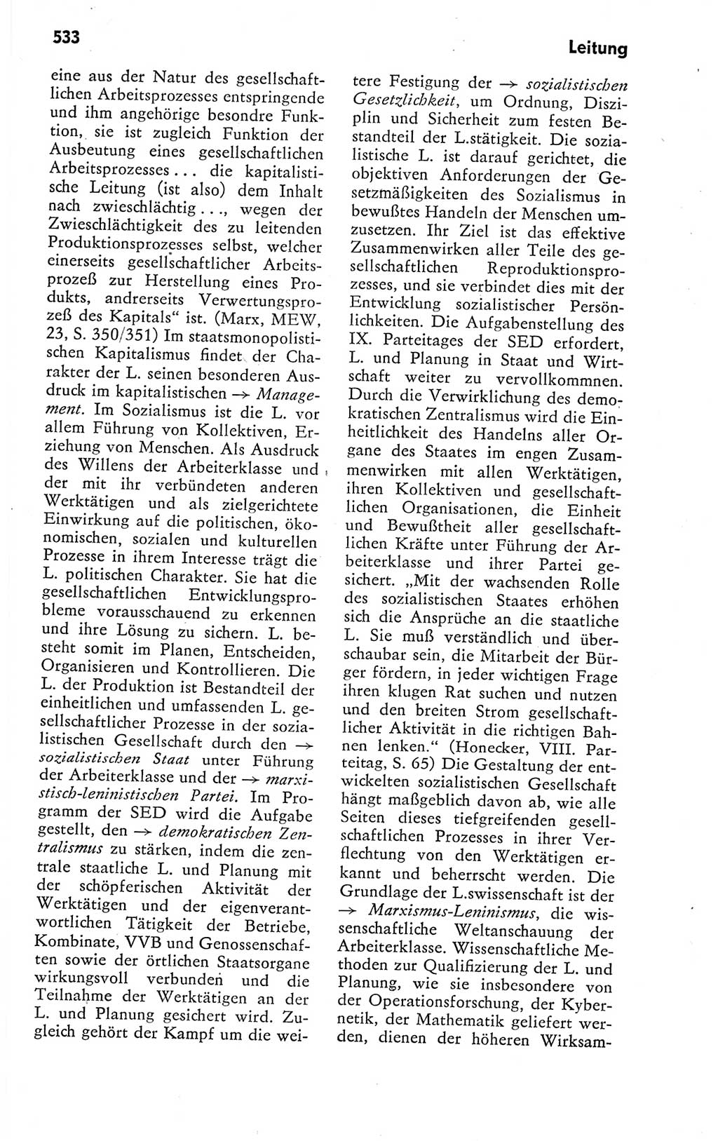 Kleines politisches Wörterbuch [Deutsche Demokratische Republik (DDR)] 1978, Seite 533 (Kl. pol. Wb. DDR 1978, S. 533)