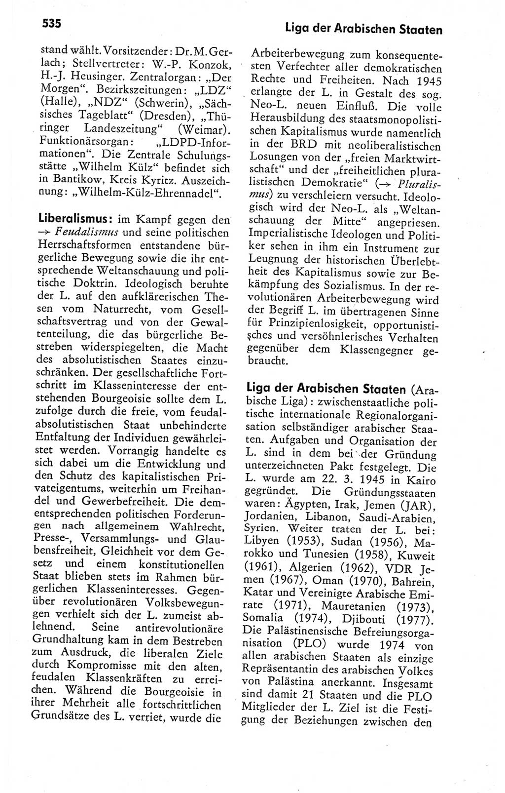 Kleines politisches Wörterbuch [Deutsche Demokratische Republik (DDR)] 1978, Seite 535 (Kl. pol. Wb. DDR 1978, S. 535)