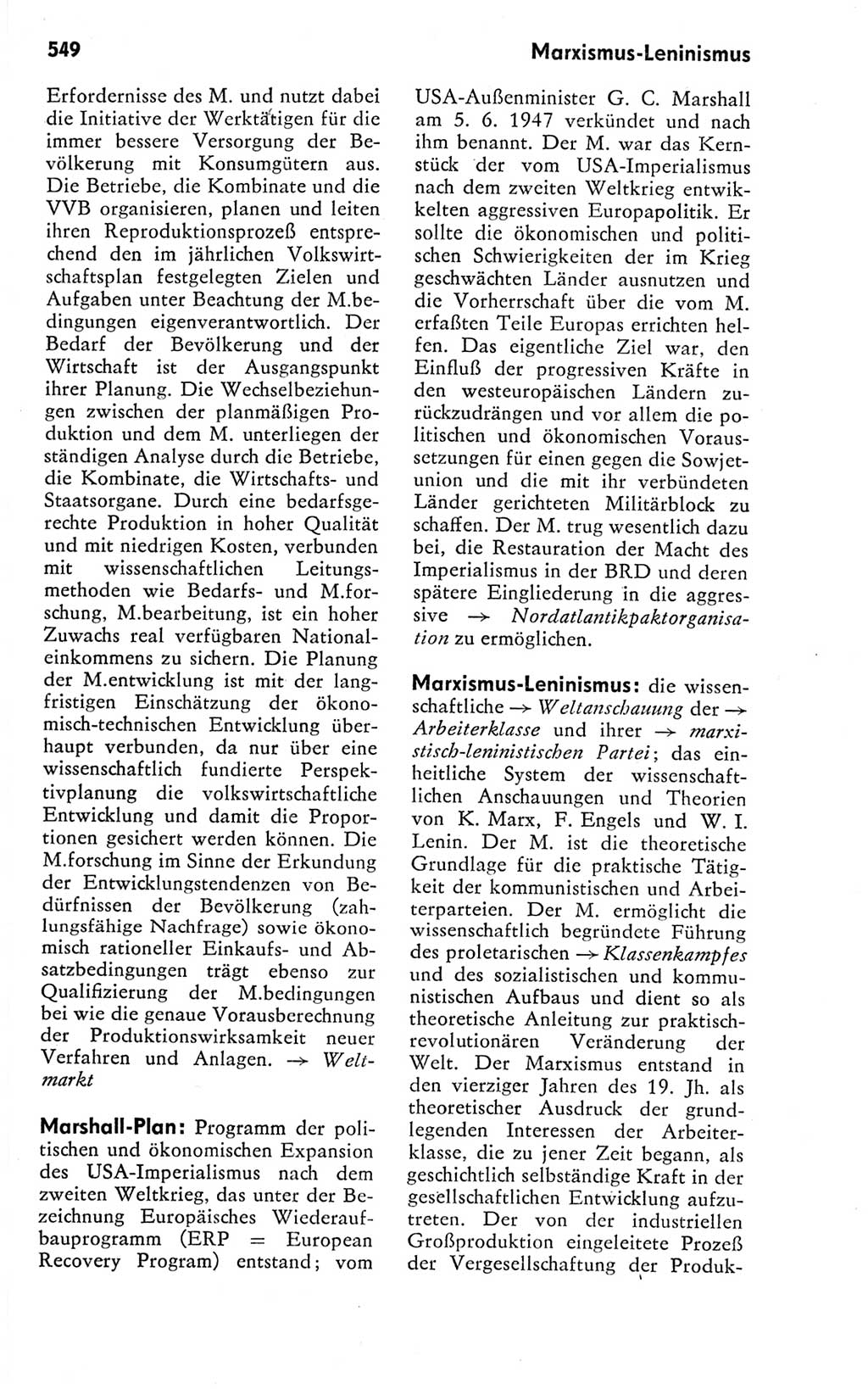 Kleines politisches Wörterbuch [Deutsche Demokratische Republik (DDR)] 1978, Seite 549 (Kl. pol. Wb. DDR 1978, S. 549)