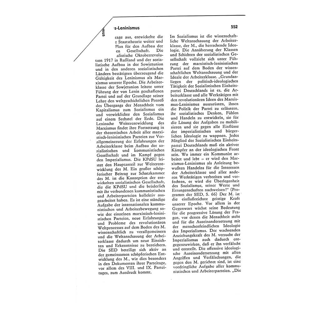 Kleines politisches Wörterbuch [Deutsche Demokratische Republik (DDR)] 1978, Seite 552 (Kl. pol. Wb. DDR 1978, S. 552)