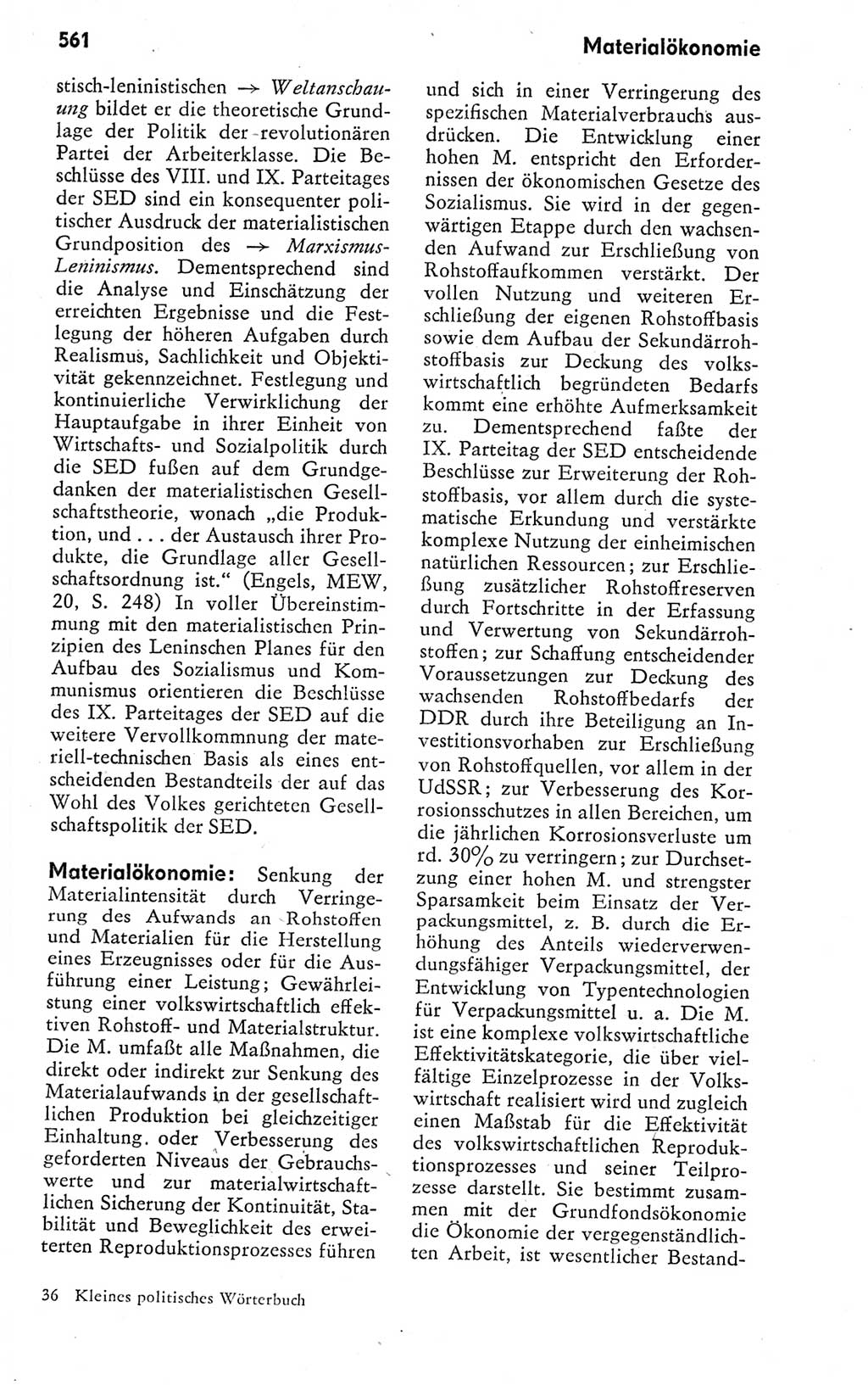 Kleines politisches Wörterbuch [Deutsche Demokratische Republik (DDR)] 1978, Seite 561 (Kl. pol. Wb. DDR 1978, S. 561)