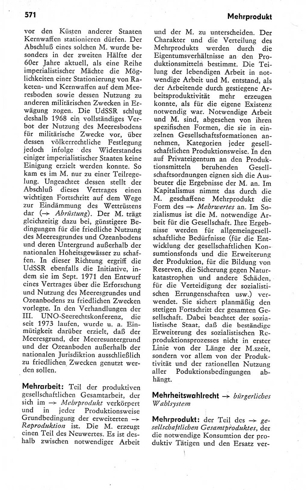 Kleines politisches Wörterbuch [Deutsche Demokratische Republik (DDR)] 1978, Seite 571 (Kl. pol. Wb. DDR 1978, S. 571)