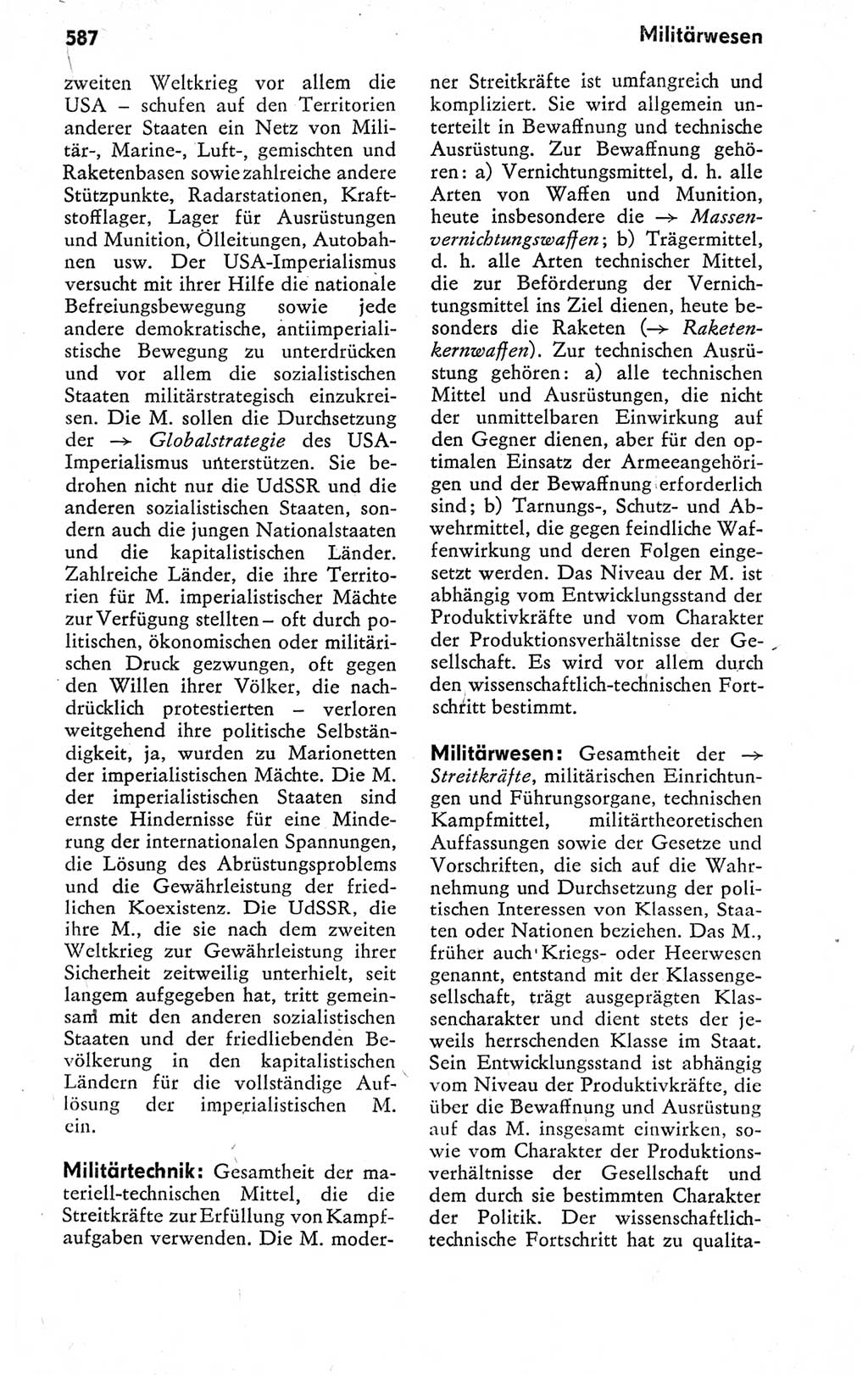 Kleines politisches Wörterbuch [Deutsche Demokratische Republik (DDR)] 1978, Seite 587 (Kl. pol. Wb. DDR 1978, S. 587)