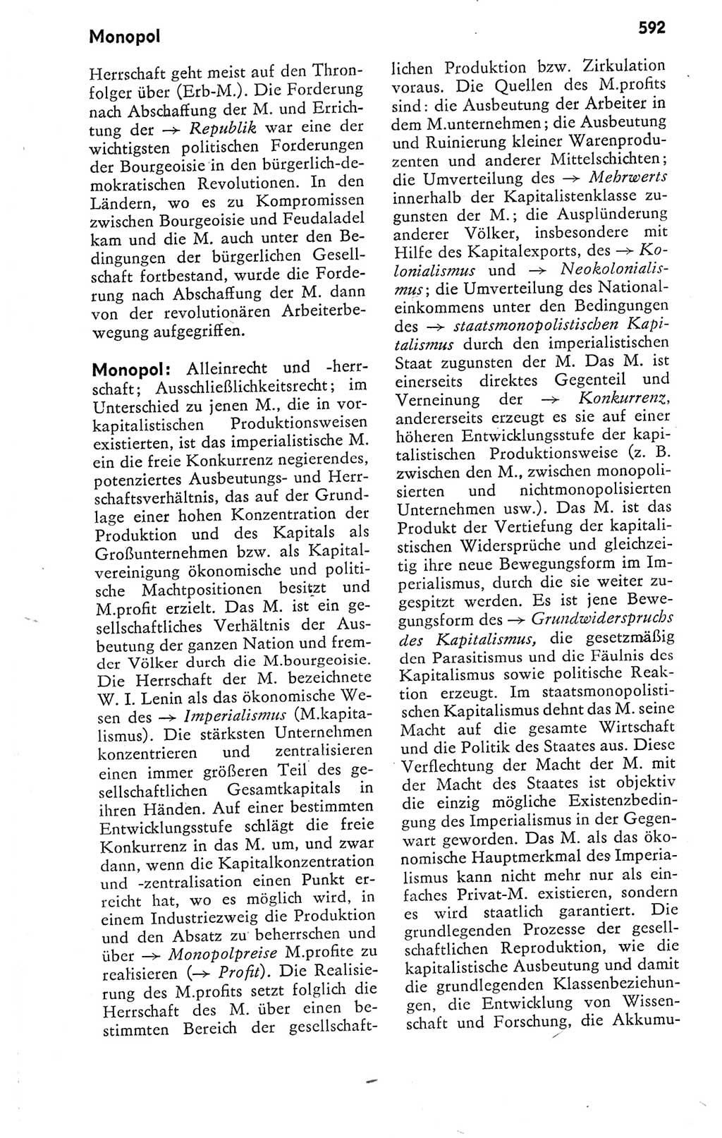 Kleines politisches Wörterbuch [Deutsche Demokratische Republik (DDR)] 1978, Seite 592 (Kl. pol. Wb. DDR 1978, S. 592)
