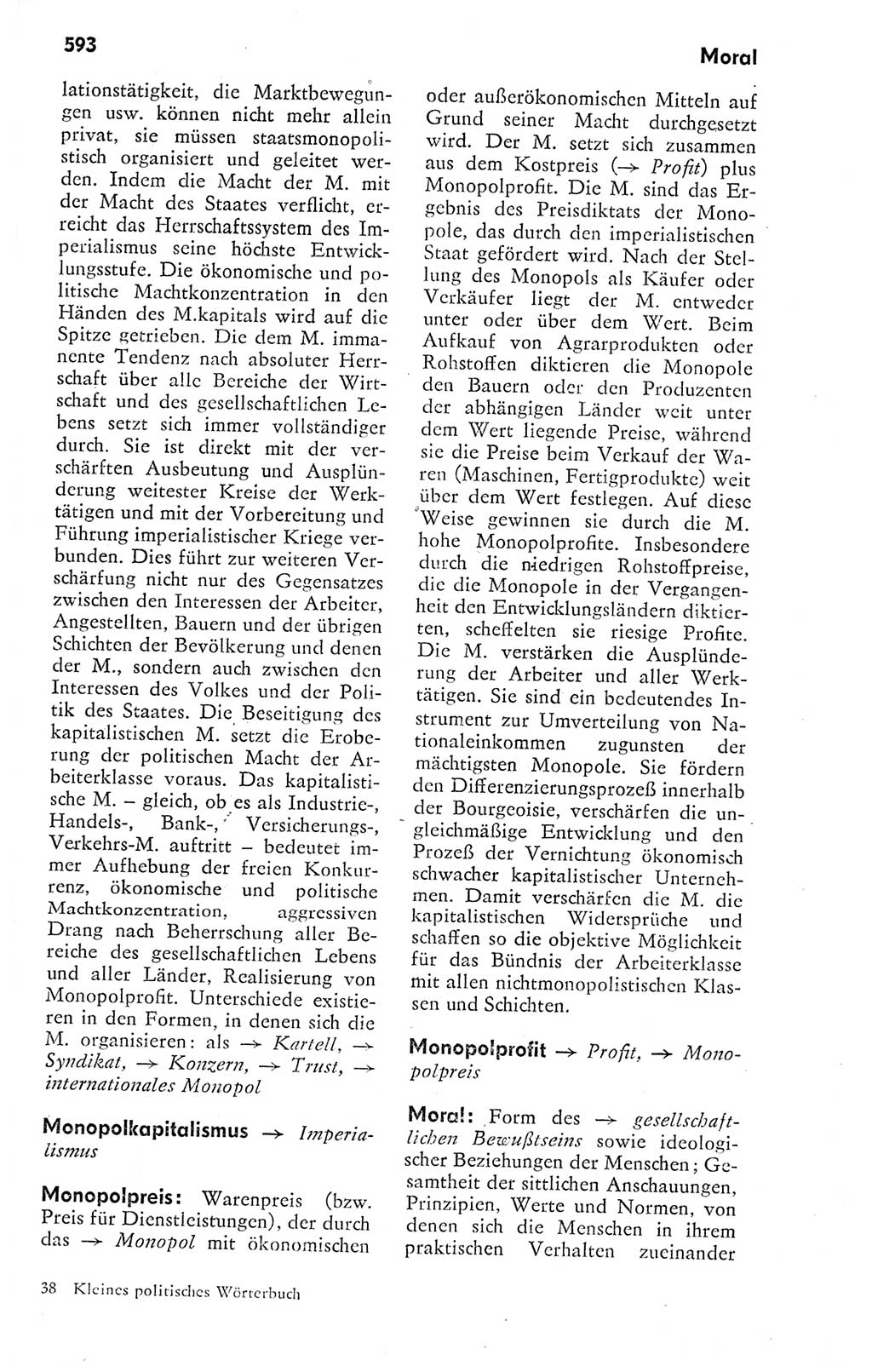 Kleines politisches Wörterbuch [Deutsche Demokratische Republik (DDR)] 1978, Seite 593 (Kl. pol. Wb. DDR 1978, S. 593)