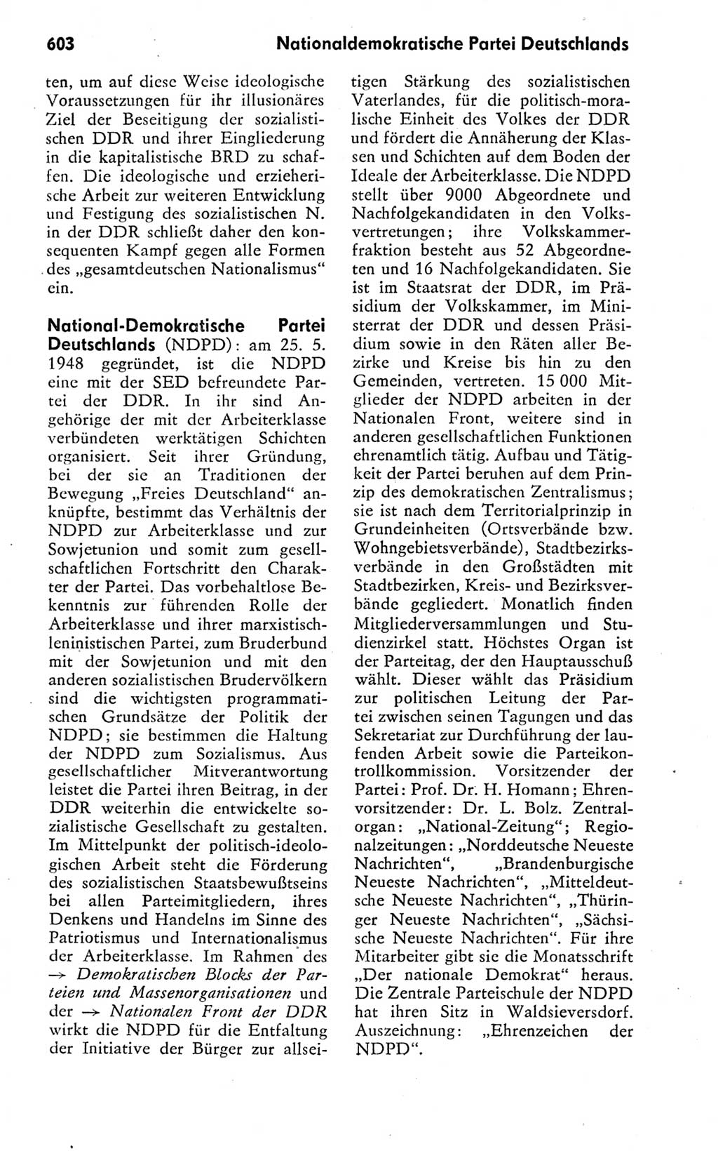 Kleines politisches Wörterbuch [Deutsche Demokratische Republik (DDR)] 1978, Seite 603 (Kl. pol. Wb. DDR 1978, S. 603)
