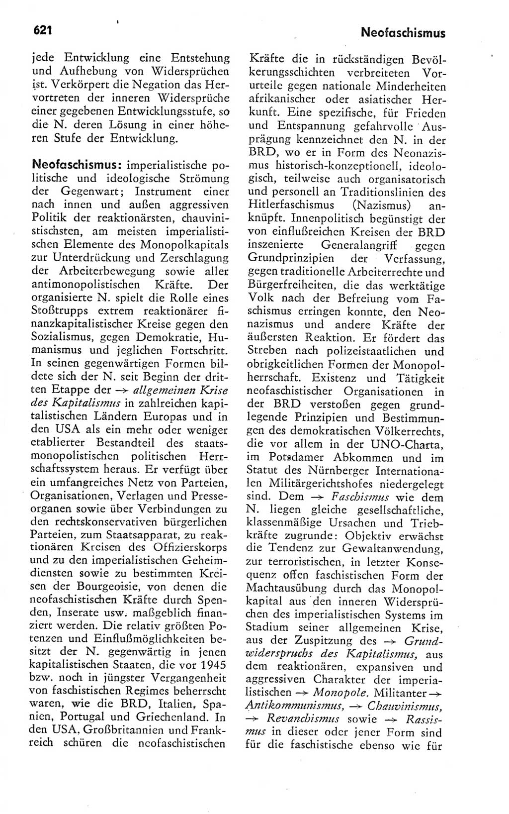 Kleines politisches Wörterbuch [Deutsche Demokratische Republik (DDR)] 1978, Seite 621 (Kl. pol. Wb. DDR 1978, S. 621)