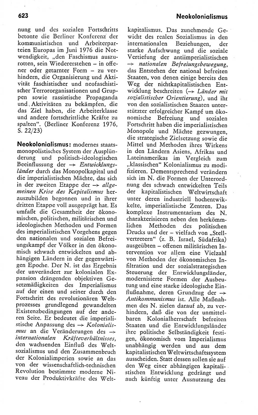 Kleines politisches Wörterbuch [Deutsche Demokratische Republik (DDR)] 1978, Seite 623 (Kl. pol. Wb. DDR 1978, S. 623)