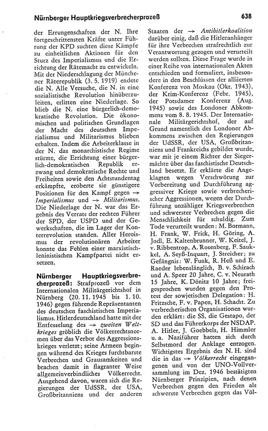 Kleines politisches Wörterbuch [Deutsche Demokratische Republik (DDR)] 1978, Seite 638 (Kl. pol. Wb. DDR 1978, S. 638)