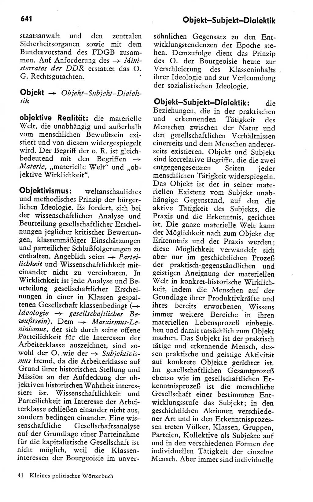 Kleines politisches Wörterbuch [Deutsche Demokratische Republik (DDR)] 1978, Seite 641 (Kl. pol. Wb. DDR 1978, S. 641)