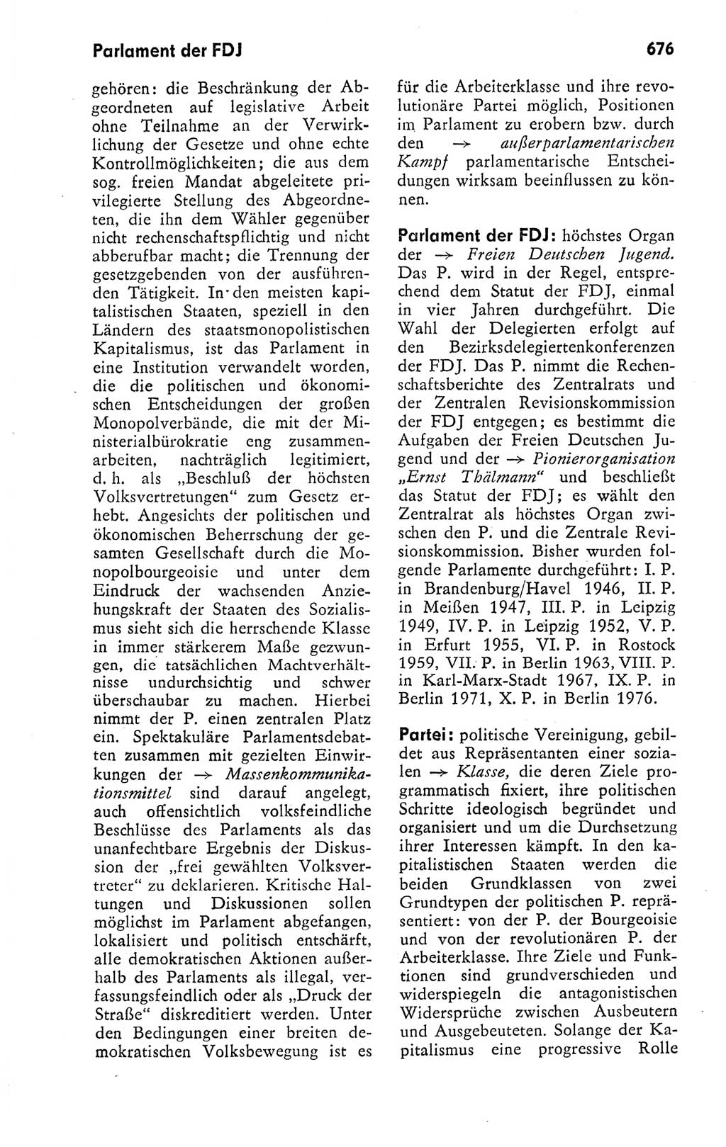Kleines politisches Wörterbuch [Deutsche Demokratische Republik (DDR)] 1978, Seite 676 (Kl. pol. Wb. DDR 1978, S. 676)