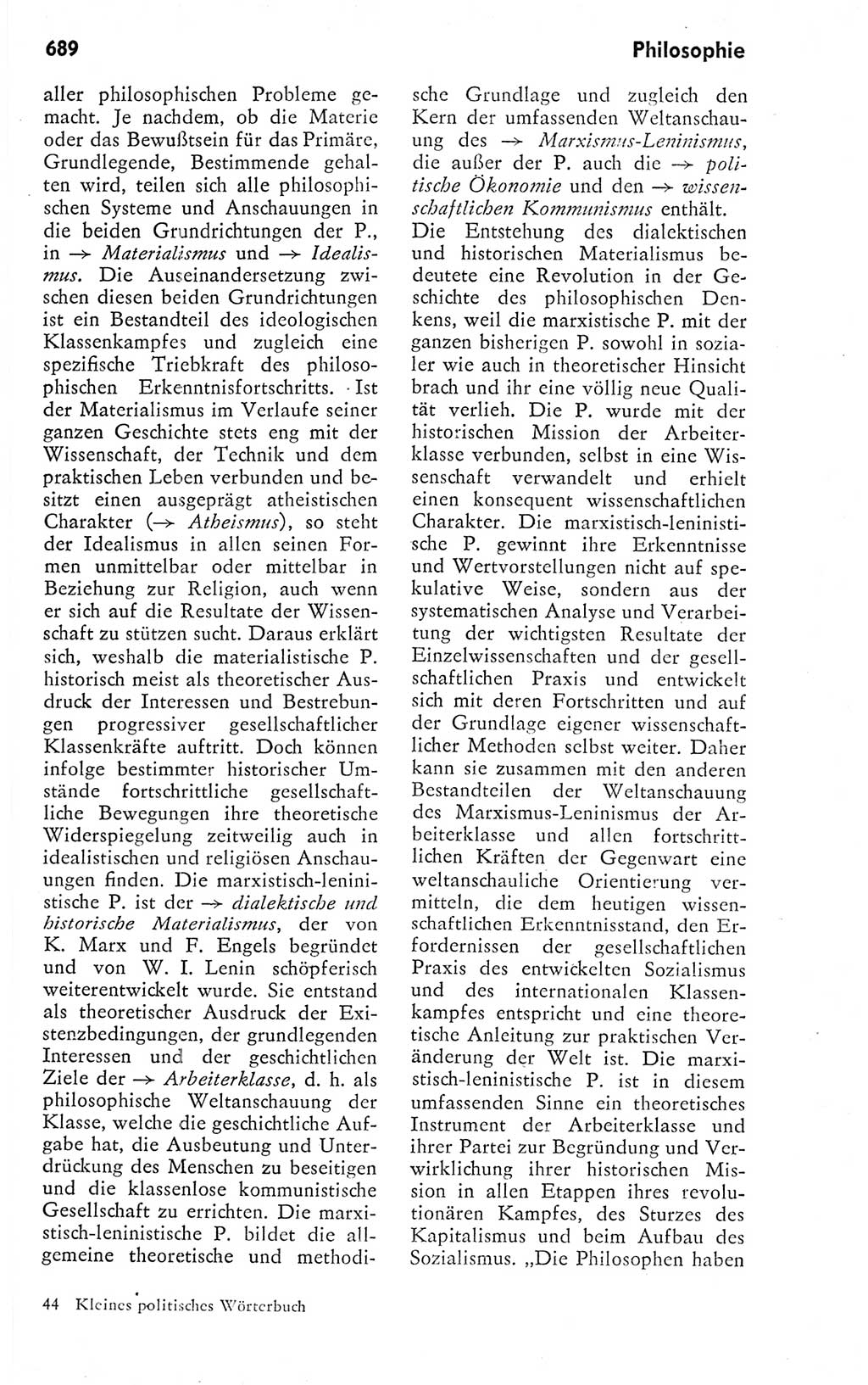 Kleines politisches Wörterbuch [Deutsche Demokratische Republik (DDR)] 1978, Seite 689 (Kl. pol. Wb. DDR 1978, S. 689)