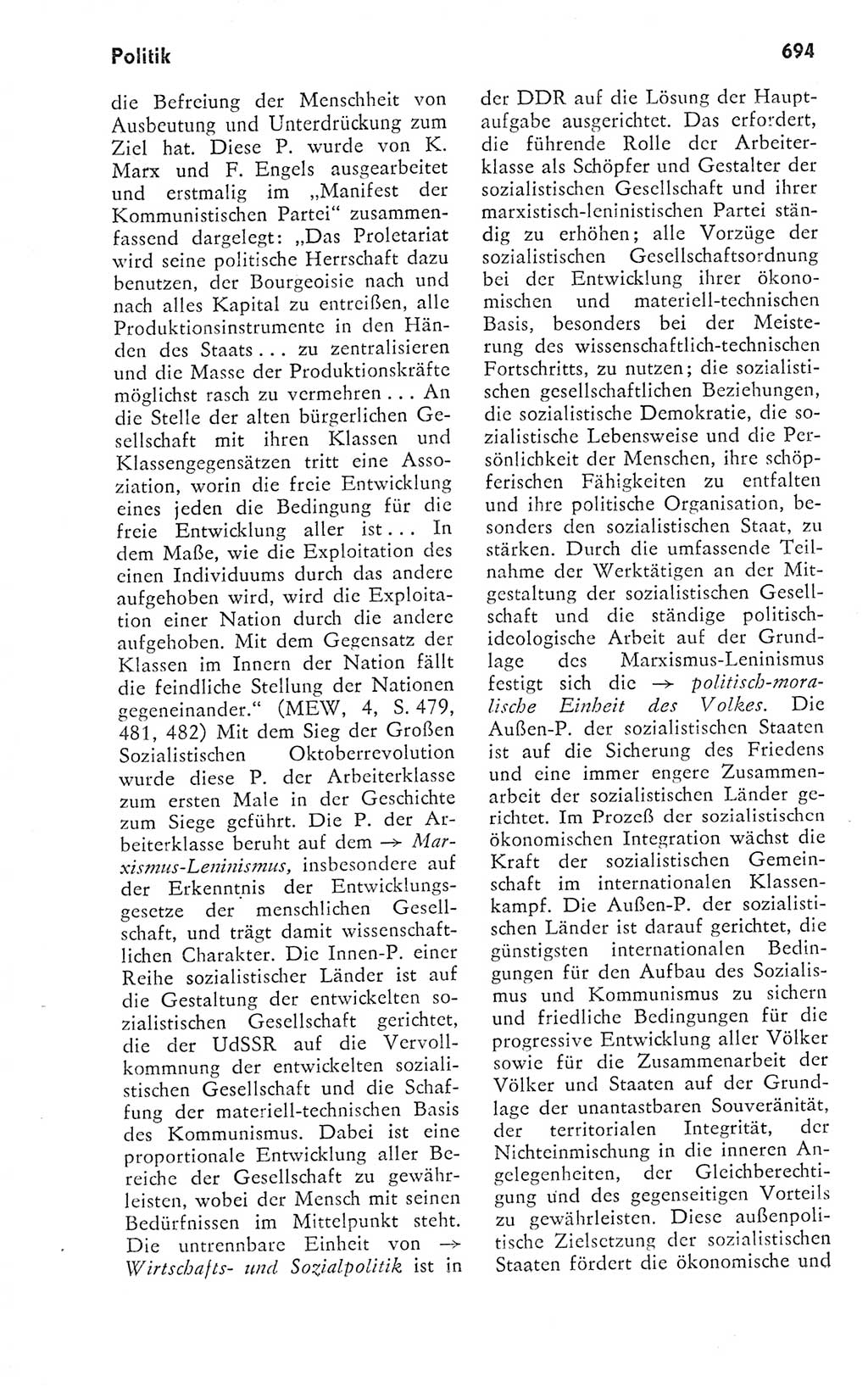 Kleines politisches Wörterbuch [Deutsche Demokratische Republik (DDR)] 1978, Seite 694 (Kl. pol. Wb. DDR 1978, S. 694)