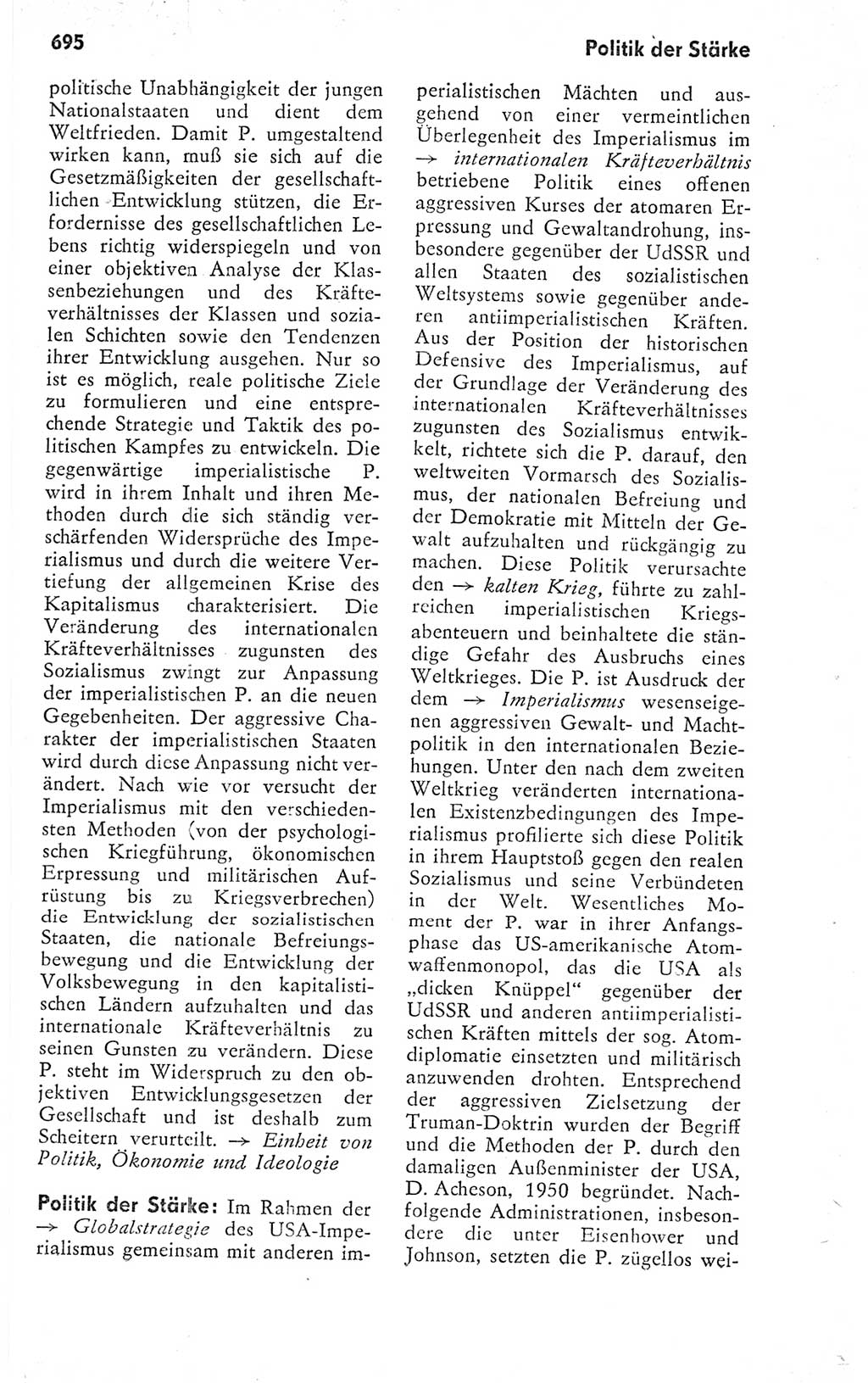 Kleines politisches Wörterbuch [Deutsche Demokratische Republik (DDR)] 1978, Seite 695 (Kl. pol. Wb. DDR 1978, S. 695)