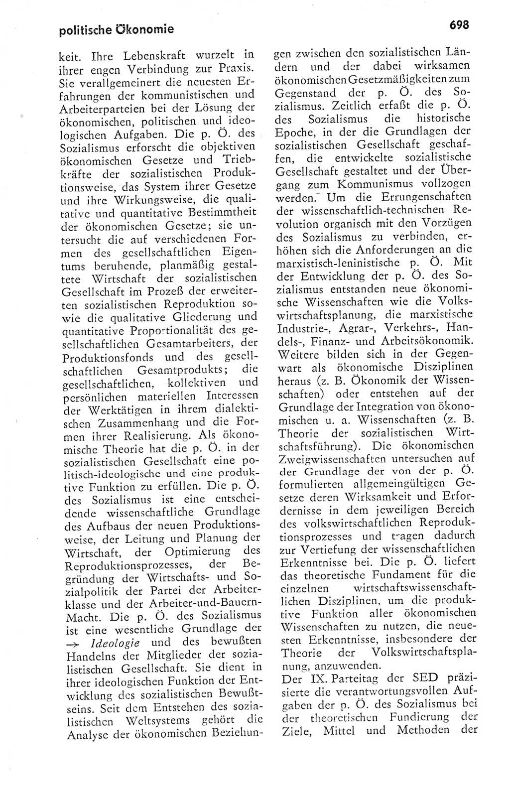 Kleines politisches Wörterbuch [Deutsche Demokratische Republik (DDR)] 1978, Seite 698 (Kl. pol. Wb. DDR 1978, S. 698)