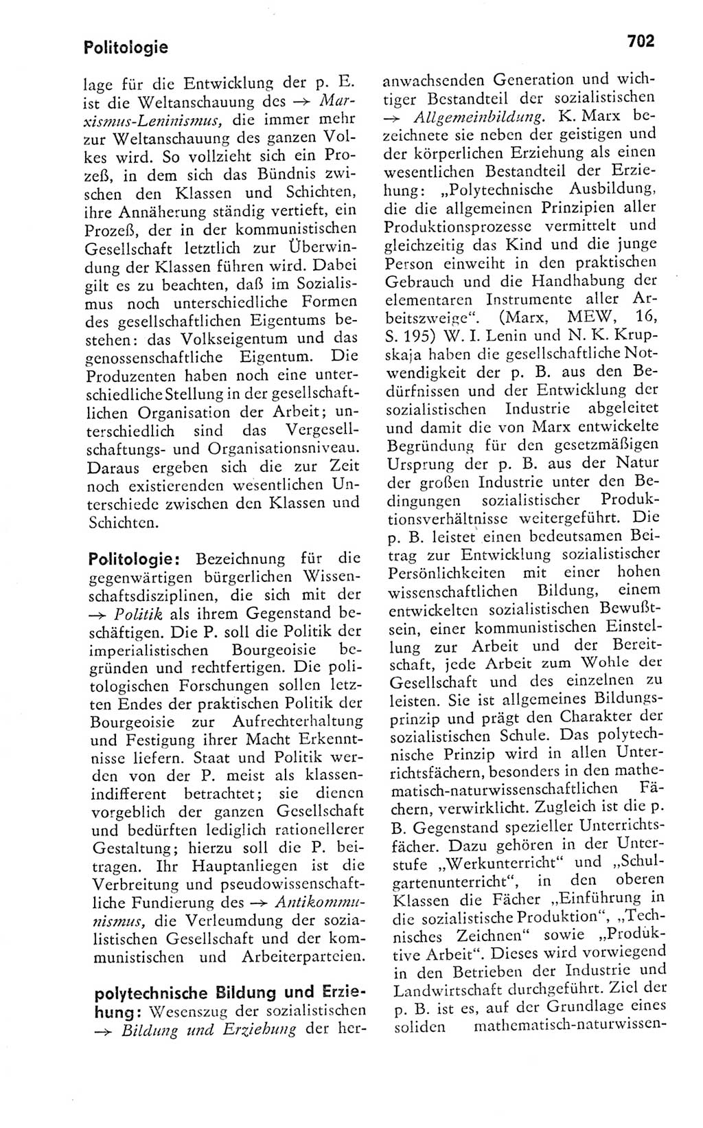 Kleines politisches Wörterbuch [Deutsche Demokratische Republik (DDR)] 1978, Seite 702 (Kl. pol. Wb. DDR 1978, S. 702)
