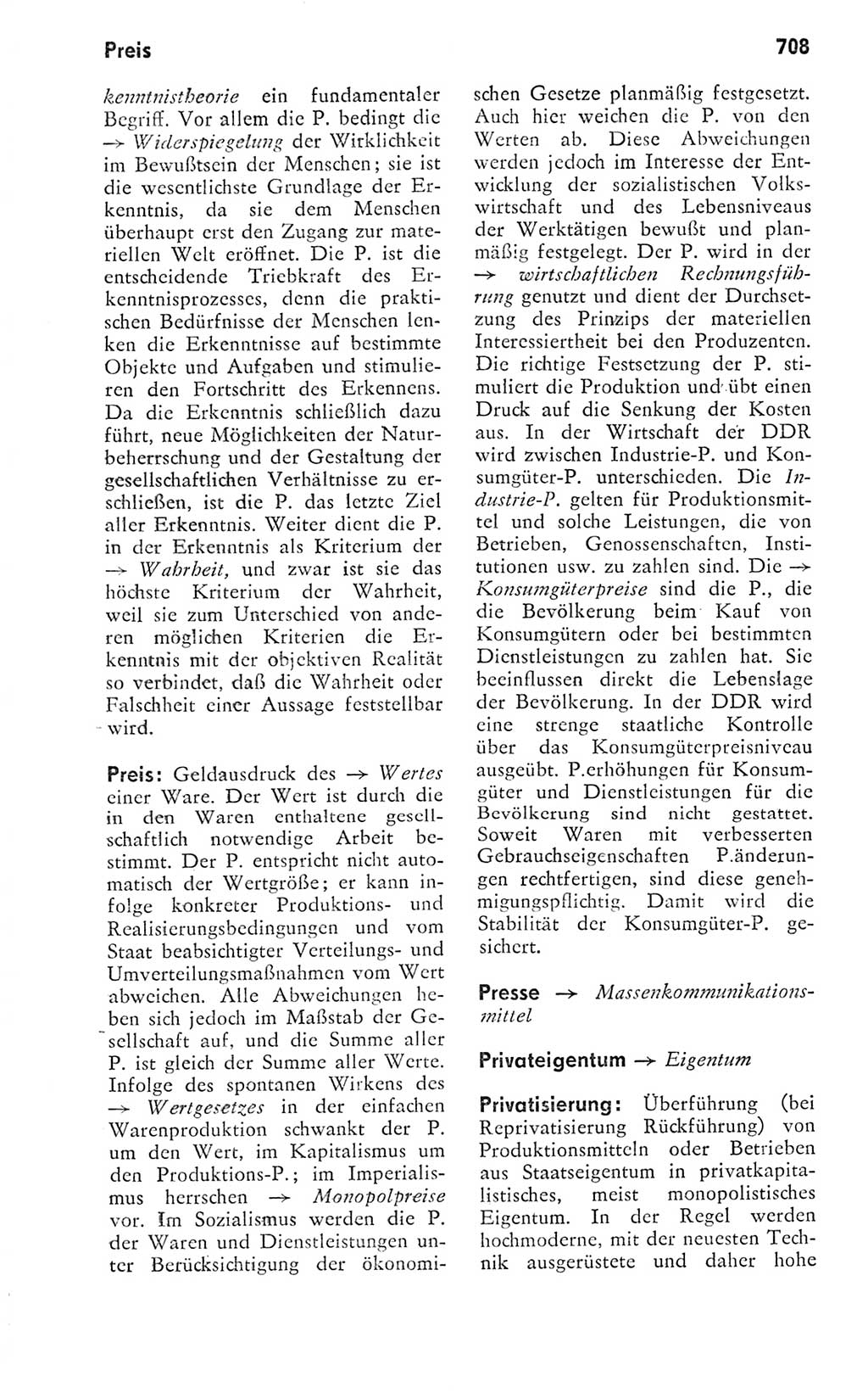 Kleines politisches Wörterbuch [Deutsche Demokratische Republik (DDR)] 1978, Seite 708 (Kl. pol. Wb. DDR 1978, S. 708)