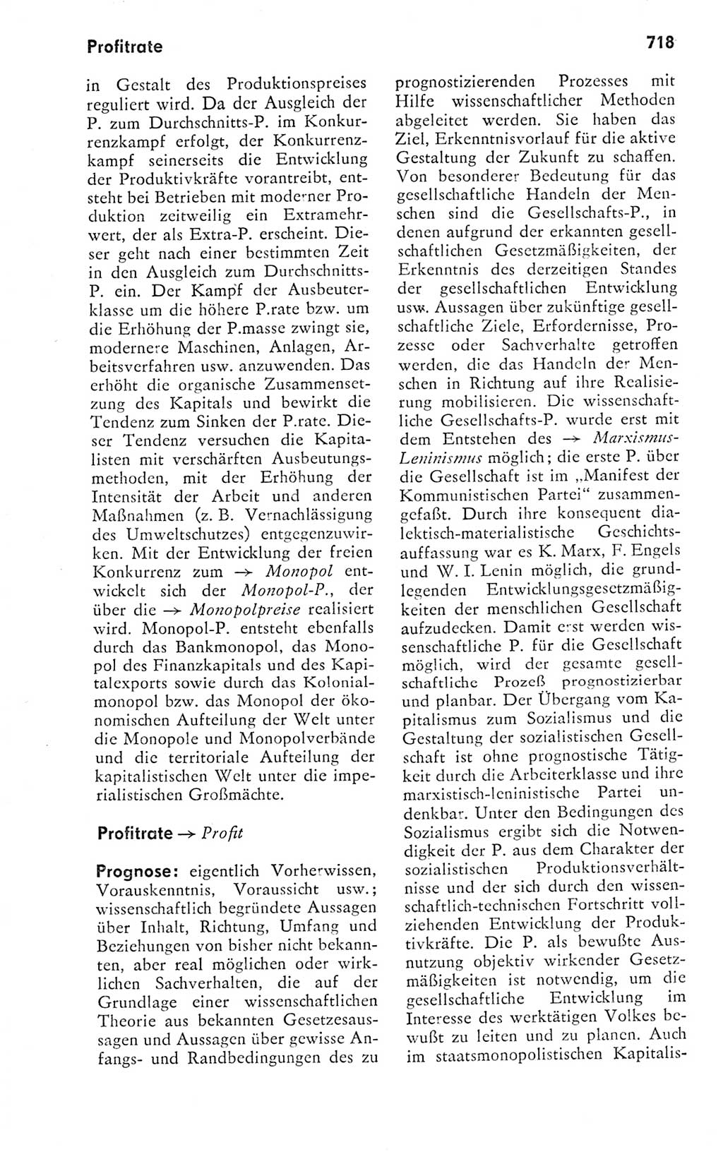 Kleines politisches Wörterbuch [Deutsche Demokratische Republik (DDR)] 1978, Seite 718 (Kl. pol. Wb. DDR 1978, S. 718)