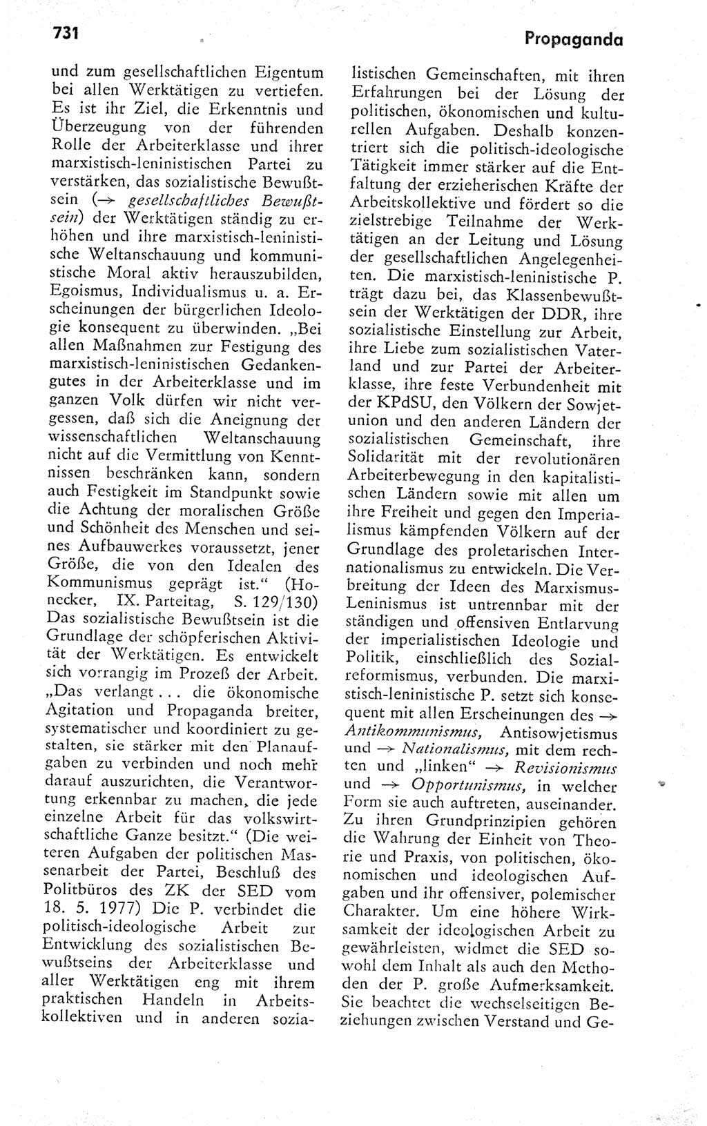 Kleines politisches Wörterbuch [Deutsche Demokratische Republik (DDR)] 1978, Seite 731 (Kl. pol. Wb. DDR 1978, S. 731)