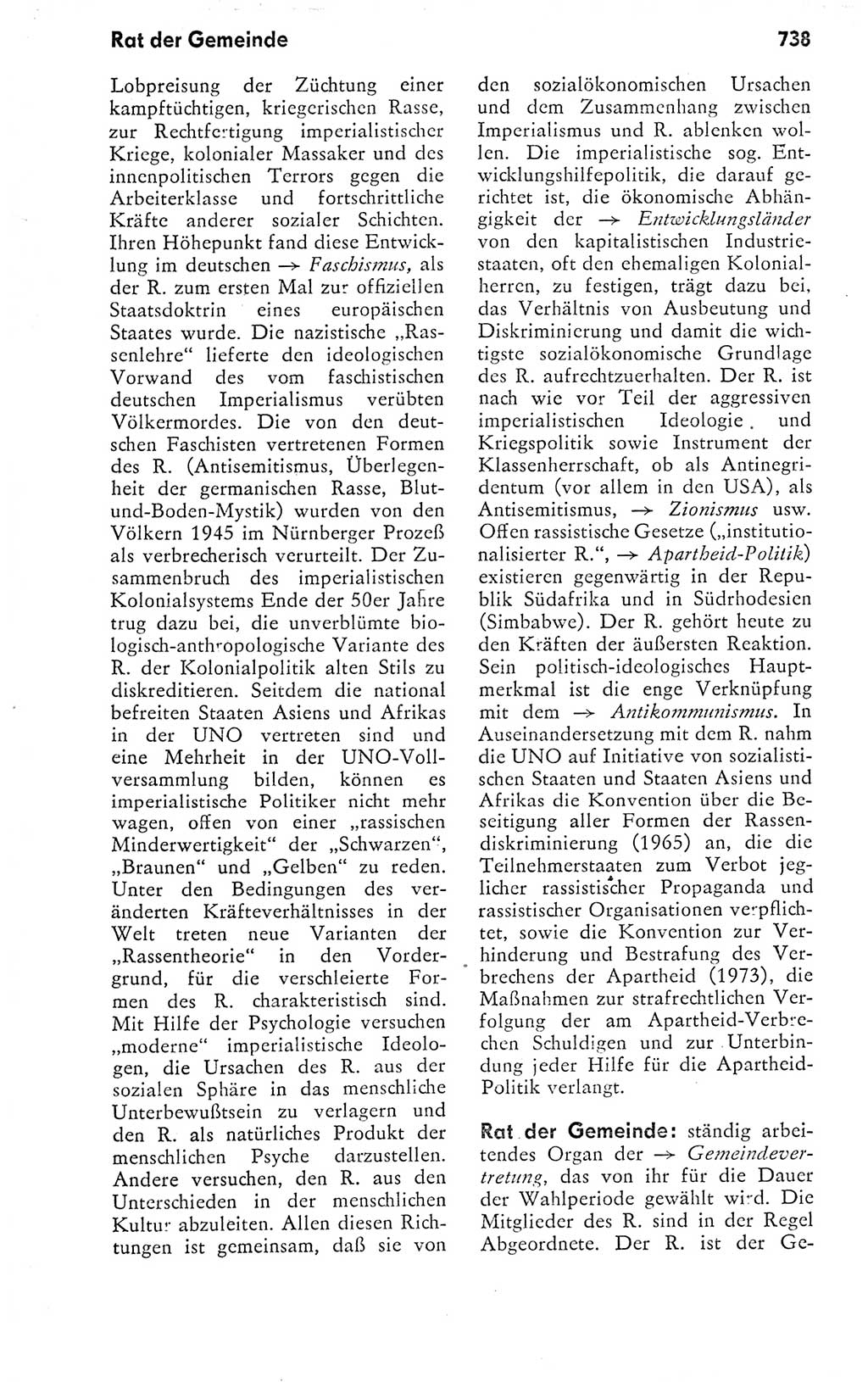 Kleines politisches Wörterbuch [Deutsche Demokratische Republik (DDR)] 1978, Seite 738 (Kl. pol. Wb. DDR 1978, S. 738)