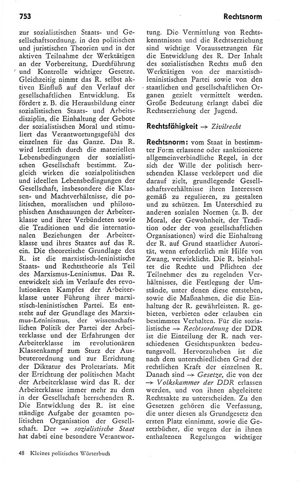 Kleines politisches Wörterbuch [Deutsche Demokratische Republik (DDR)] 1978, Seite 753 (Kl. pol. Wb. DDR 1978, S. 753)