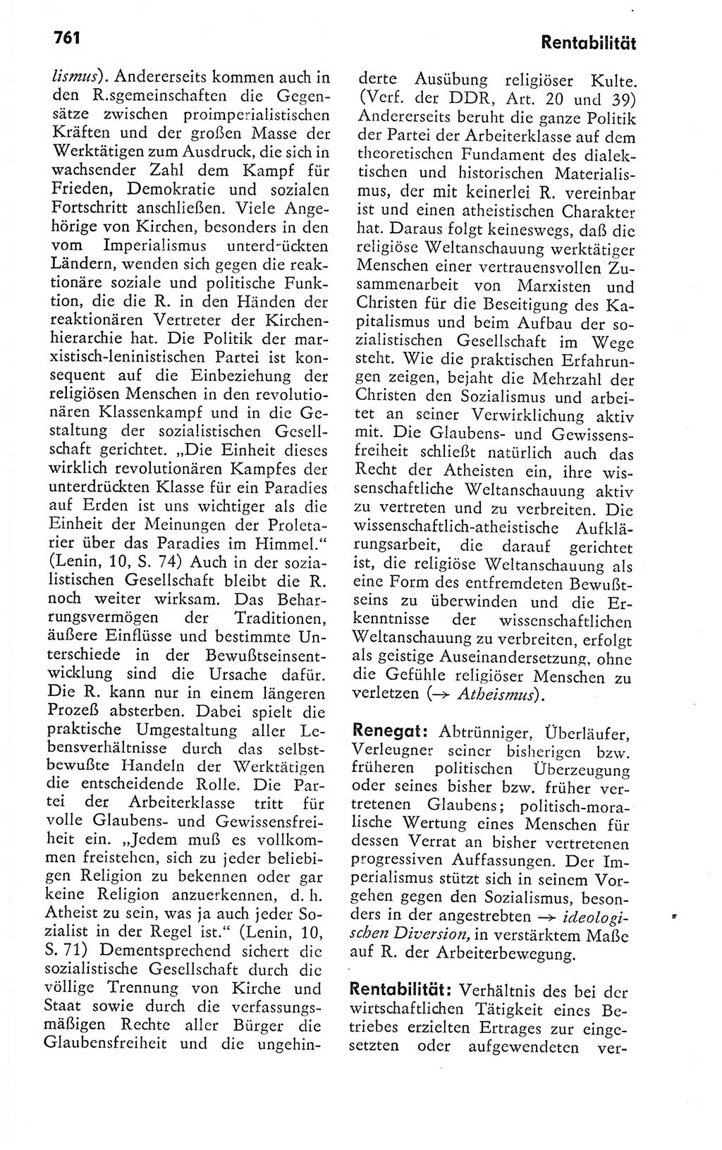 Kleines politisches Wörterbuch [Deutsche Demokratische Republik (DDR)] 1978, Seite 761 (Kl. pol. Wb. DDR 1978, S. 761)
