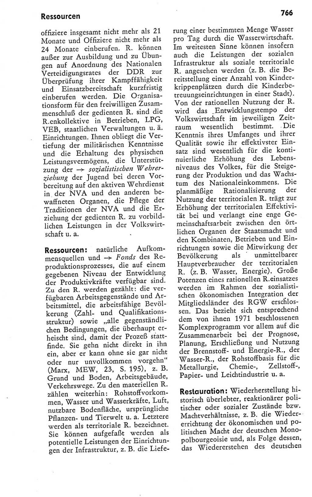Kleines politisches Wörterbuch [Deutsche Demokratische Republik (DDR)] 1978, Seite 766 (Kl. pol. Wb. DDR 1978, S. 766)