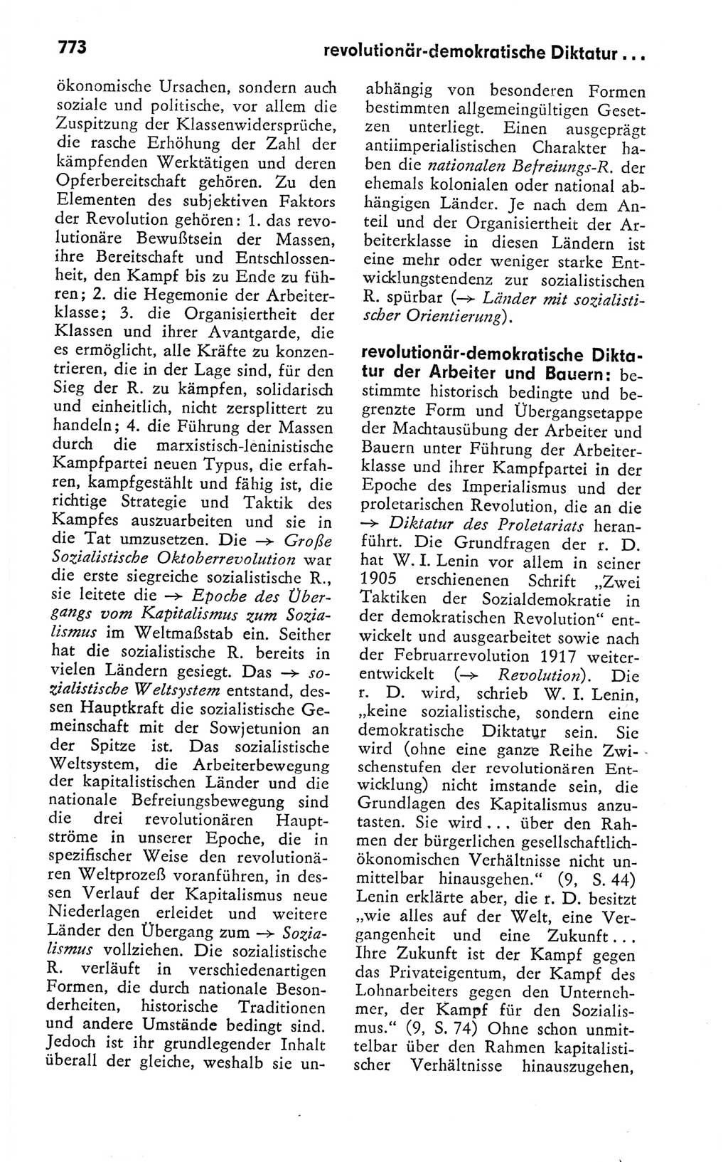 Kleines politisches Wörterbuch [Deutsche Demokratische Republik (DDR)] 1978, Seite 773 (Kl. pol. Wb. DDR 1978, S. 773)