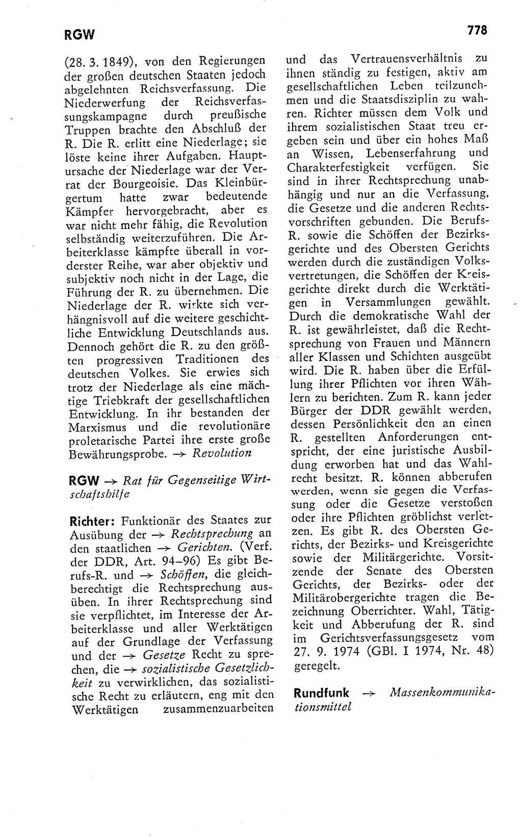 Kleines politisches Wörterbuch [Deutsche Demokratische Republik (DDR)] 1978, Seite 778 (Kl. pol. Wb. DDR 1978, S. 778)