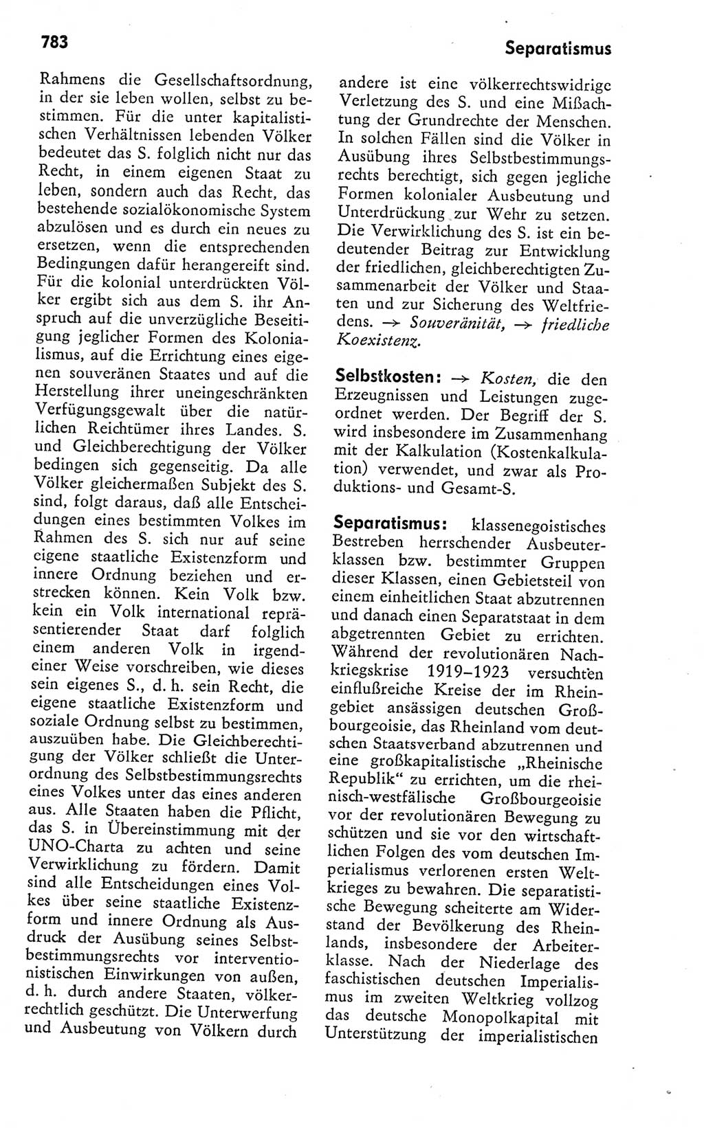 Kleines politisches Wörterbuch [Deutsche Demokratische Republik (DDR)] 1978, Seite 783 (Kl. pol. Wb. DDR 1978, S. 783)