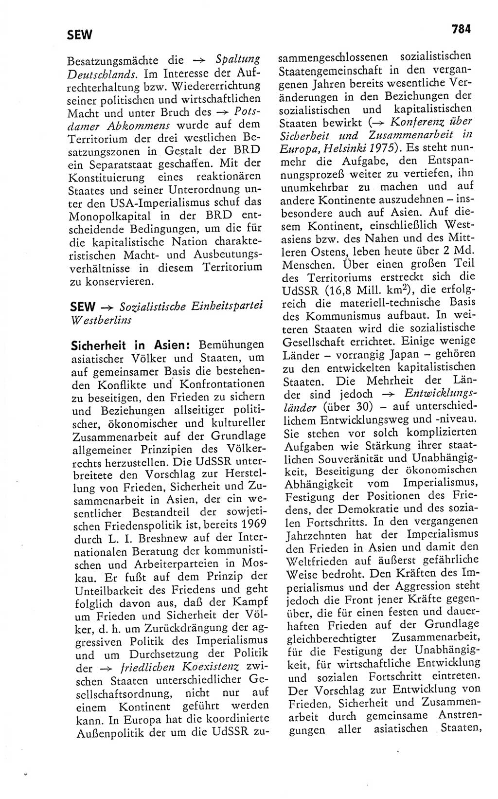 Kleines politisches Wörterbuch [Deutsche Demokratische Republik (DDR)] 1978, Seite 784 (Kl. pol. Wb. DDR 1978, S. 784)