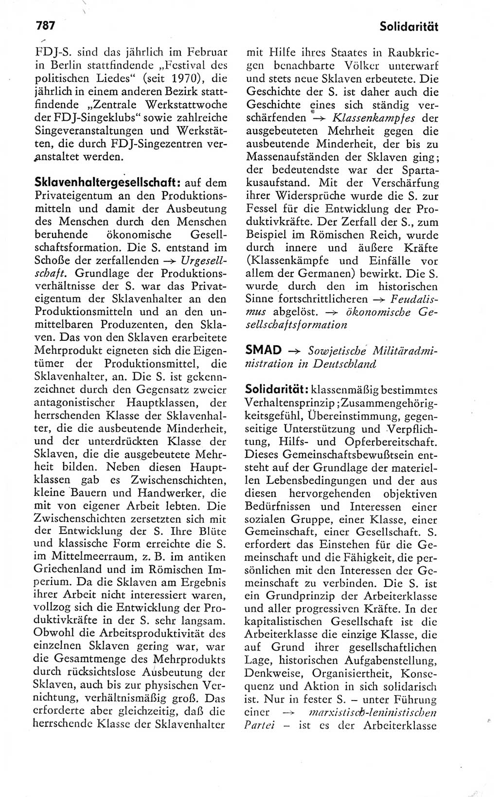 Kleines politisches Wörterbuch [Deutsche Demokratische Republik (DDR)] 1978, Seite 787 (Kl. pol. Wb. DDR 1978, S. 787)