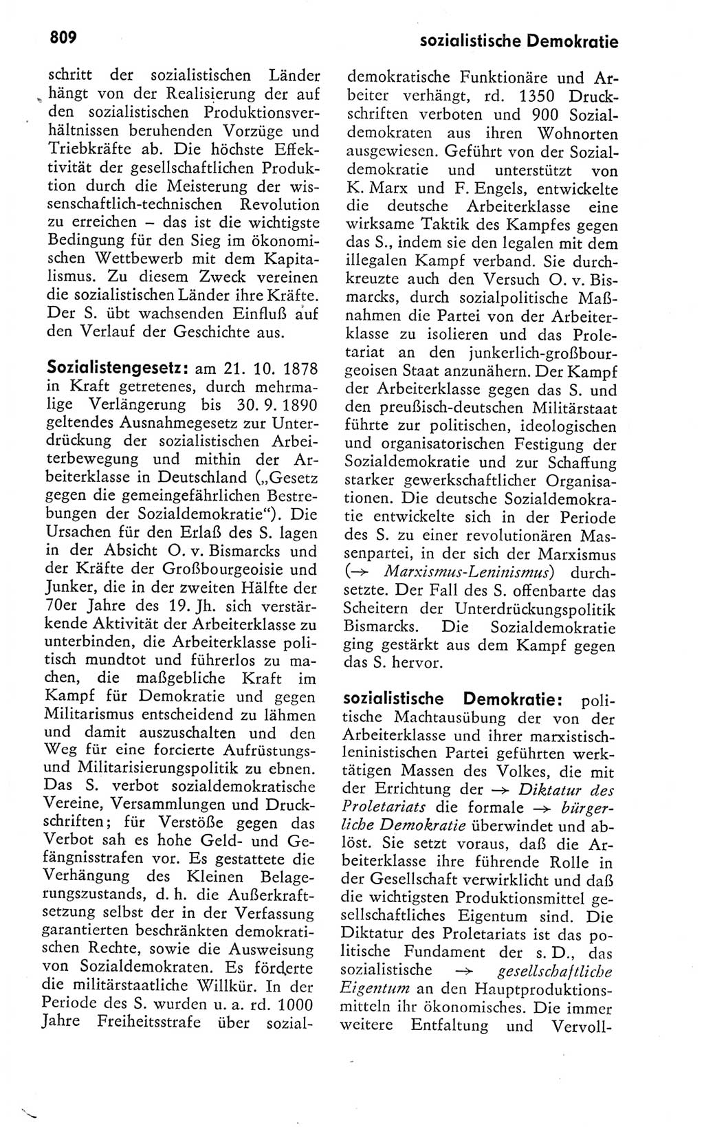 Kleines politisches Wörterbuch [Deutsche Demokratische Republik (DDR)] 1978, Seite 809 (Kl. pol. Wb. DDR 1978, S. 809)