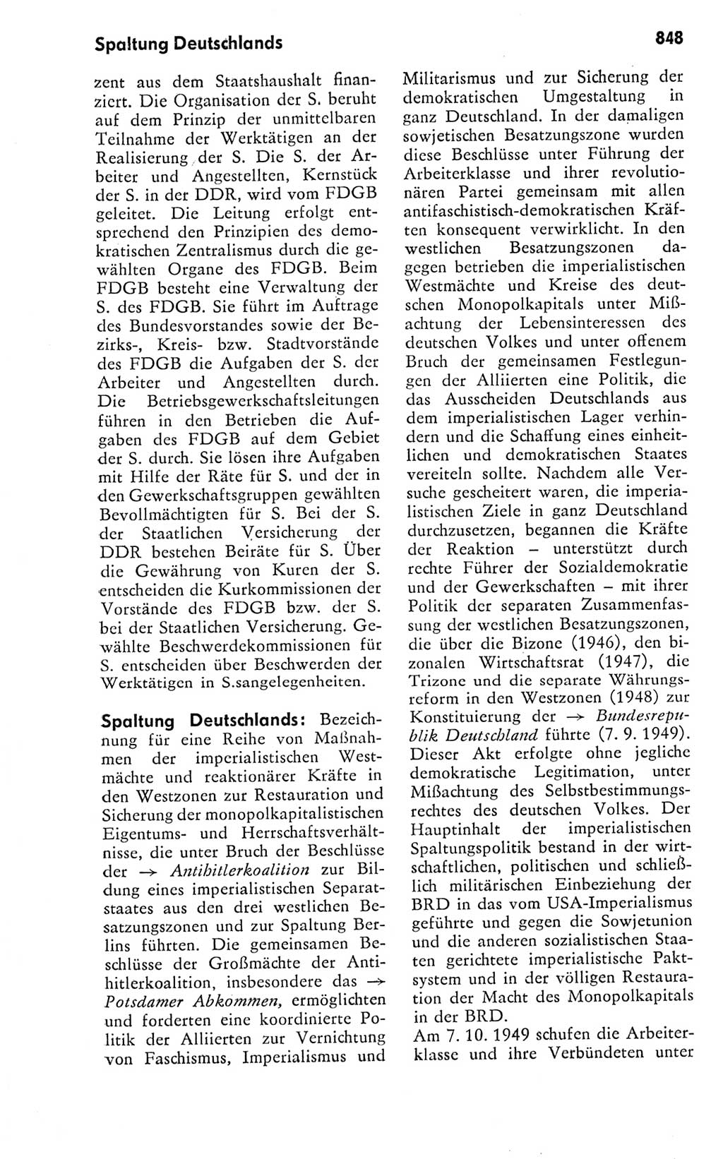 Kleines politisches Wörterbuch [Deutsche Demokratische Republik (DDR)] 1978, Seite 848 (Kl. pol. Wb. DDR 1978, S. 848)