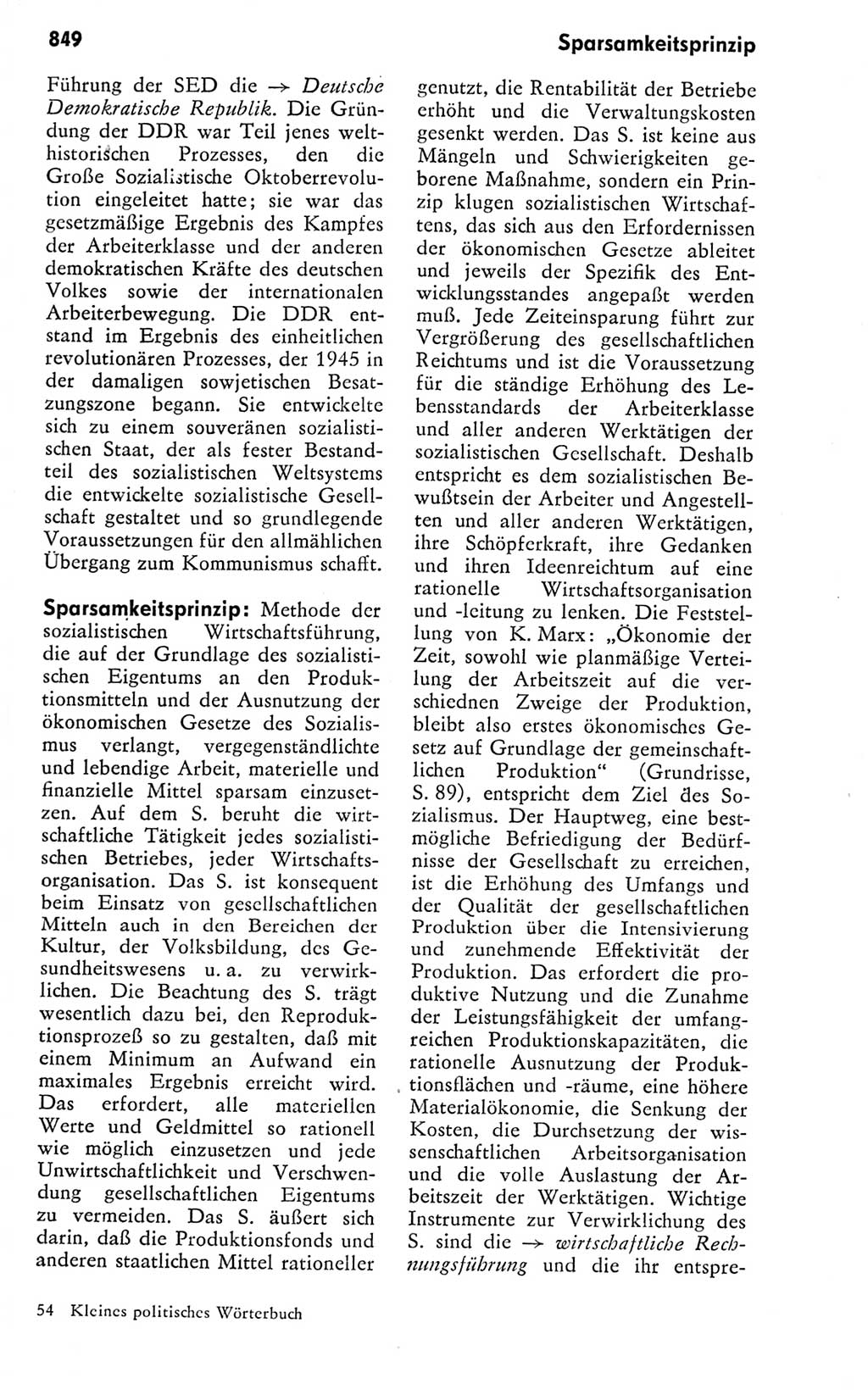 Kleines politisches Wörterbuch [Deutsche Demokratische Republik (DDR)] 1978, Seite 849 (Kl. pol. Wb. DDR 1978, S. 849)