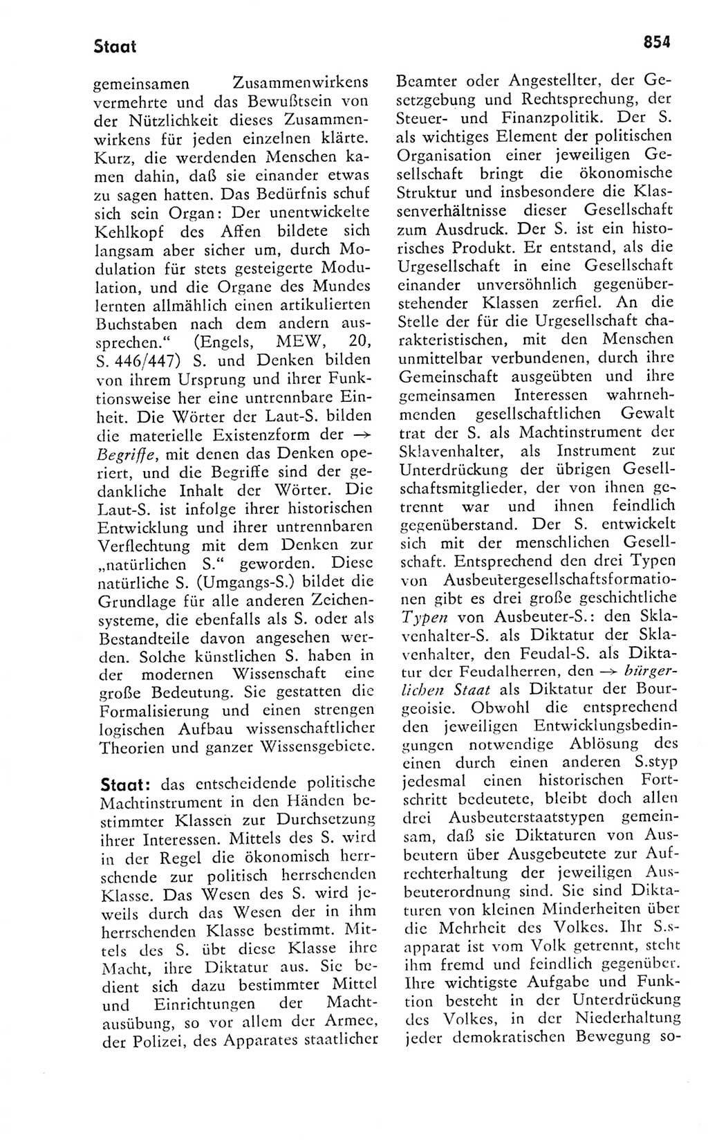 Kleines politisches Wörterbuch [Deutsche Demokratische Republik (DDR)] 1978, Seite 854 (Kl. pol. Wb. DDR 1978, S. 854)