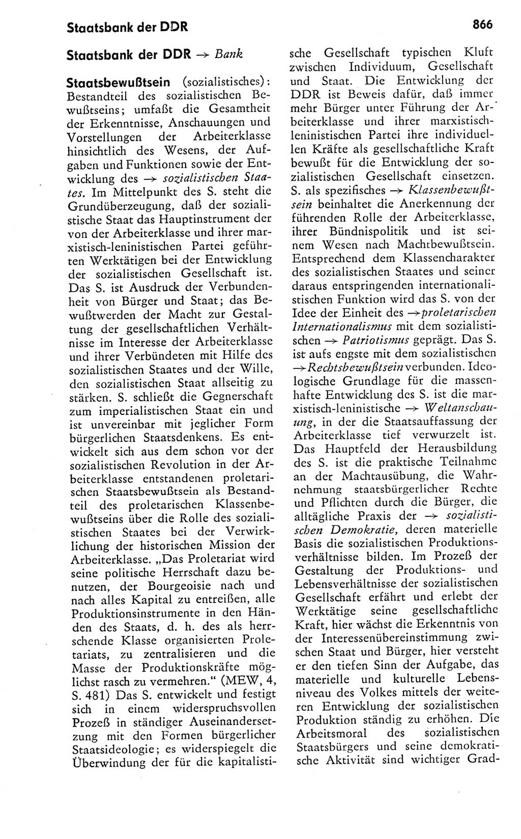 Kleines politisches Wörterbuch [Deutsche Demokratische Republik (DDR)] 1978, Seite 866 (Kl. pol. Wb. DDR 1978, S. 866)