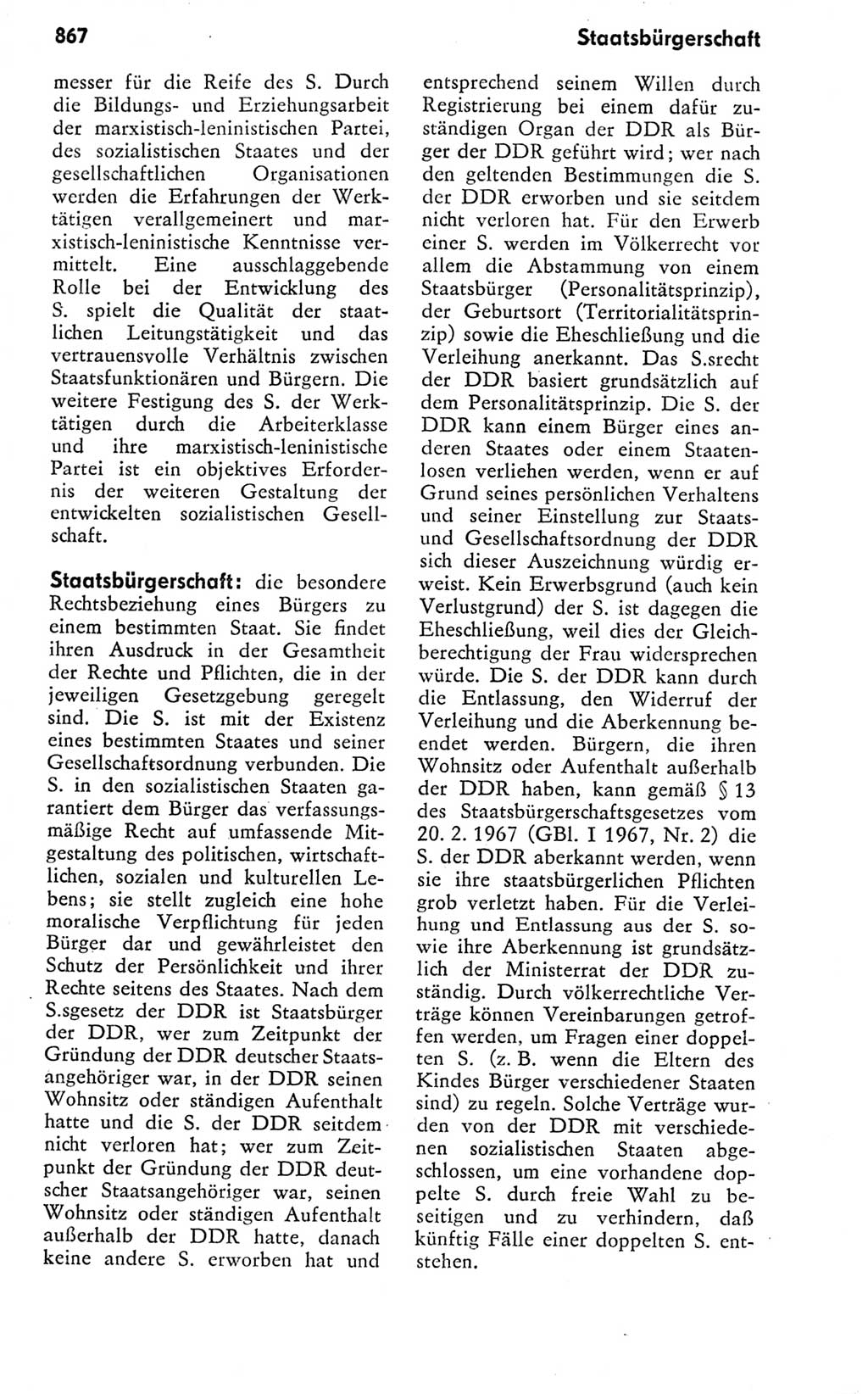 Kleines politisches Wörterbuch [Deutsche Demokratische Republik (DDR)] 1978, Seite 867 (Kl. pol. Wb. DDR 1978, S. 867)