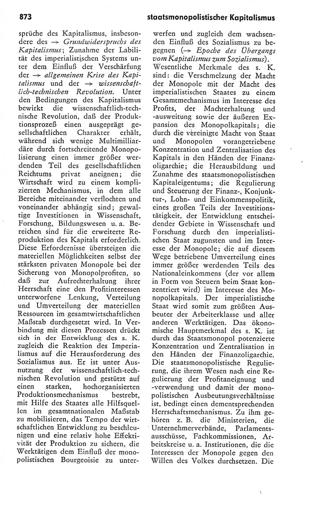 Kleines politisches Wörterbuch [Deutsche Demokratische Republik (DDR)] 1978, Seite 873 (Kl. pol. Wb. DDR 1978, S. 873)