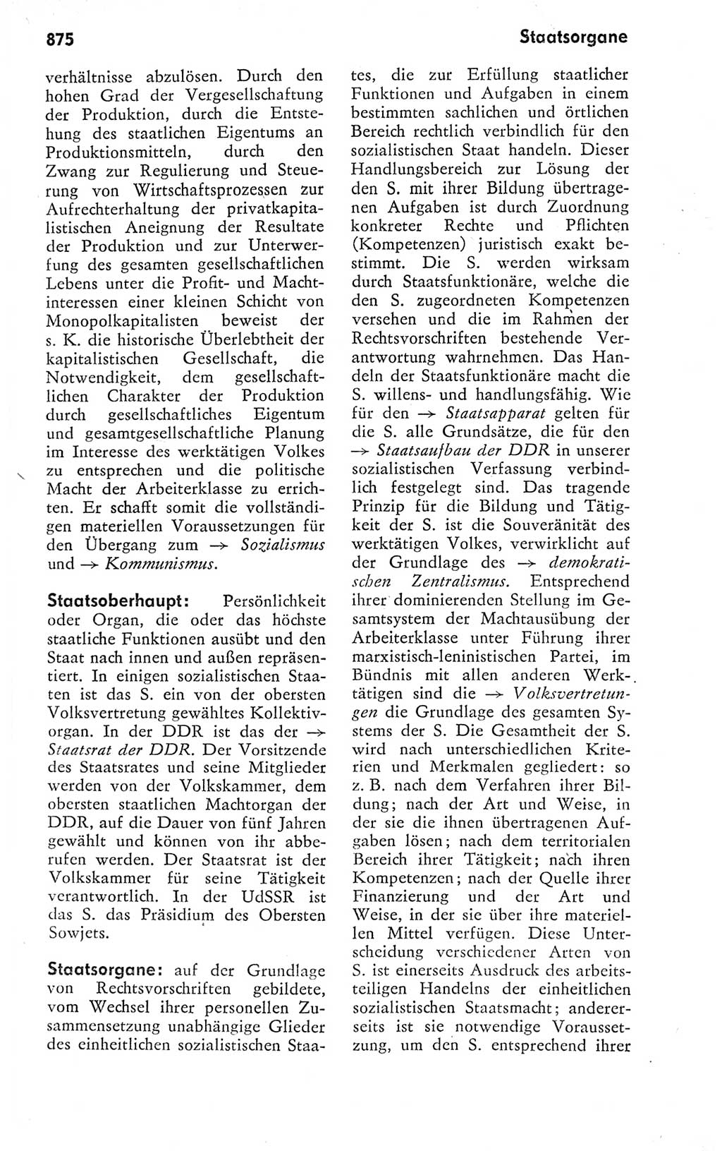 Kleines politisches Wörterbuch [Deutsche Demokratische Republik (DDR)] 1978, Seite 875 (Kl. pol. Wb. DDR 1978, S. 875)