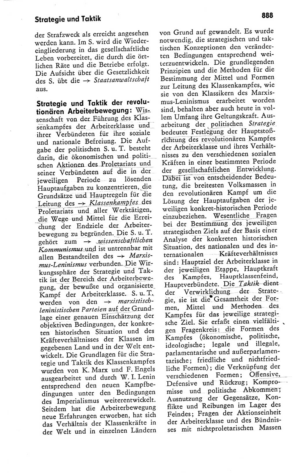 Kleines politisches Wörterbuch [Deutsche Demokratische Republik (DDR)] 1978, Seite 888 (Kl. pol. Wb. DDR 1978, S. 888)