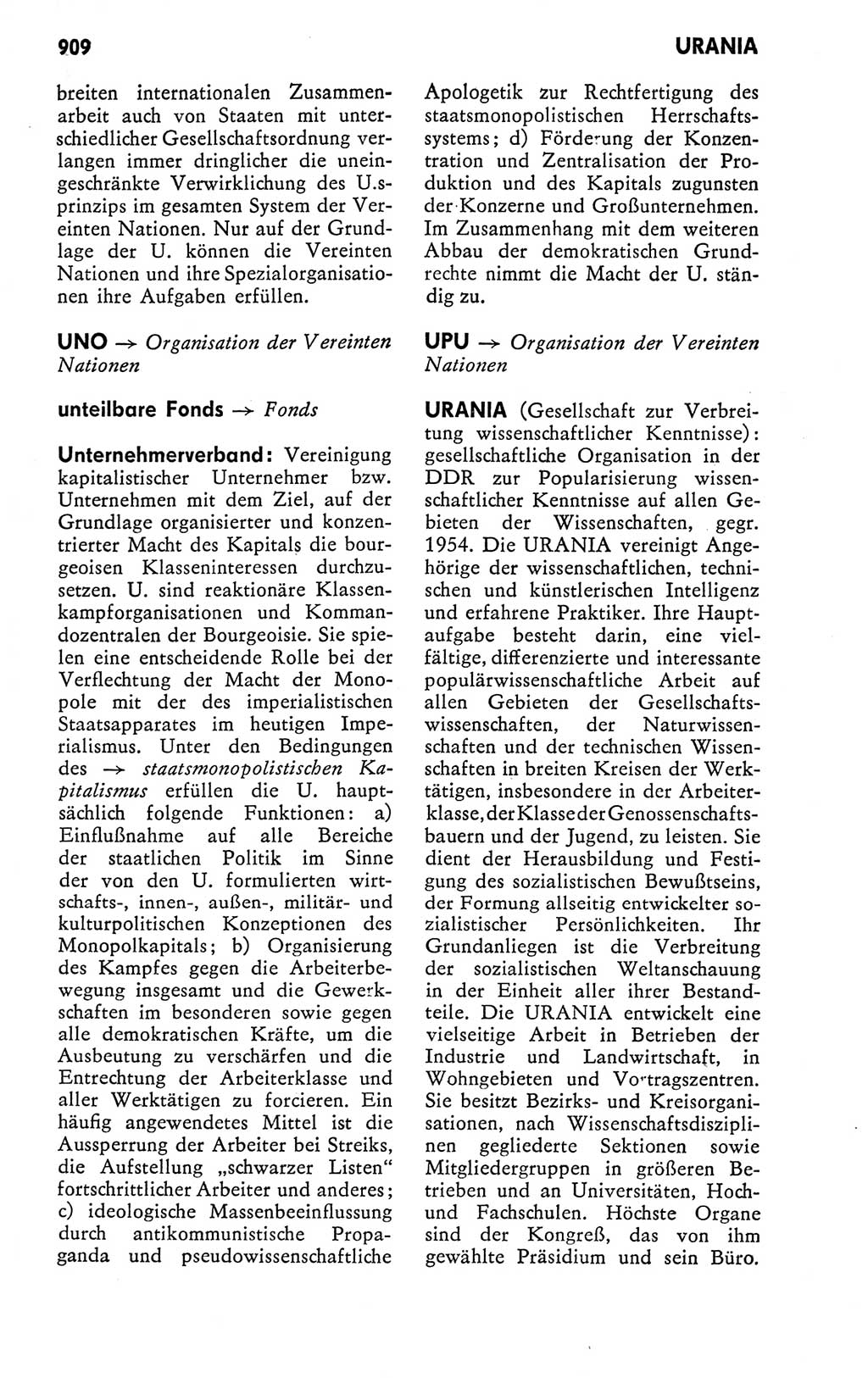 Kleines politisches Wörterbuch [Deutsche Demokratische Republik (DDR)] 1978, Seite 909 (Kl. pol. Wb. DDR 1978, S. 909)