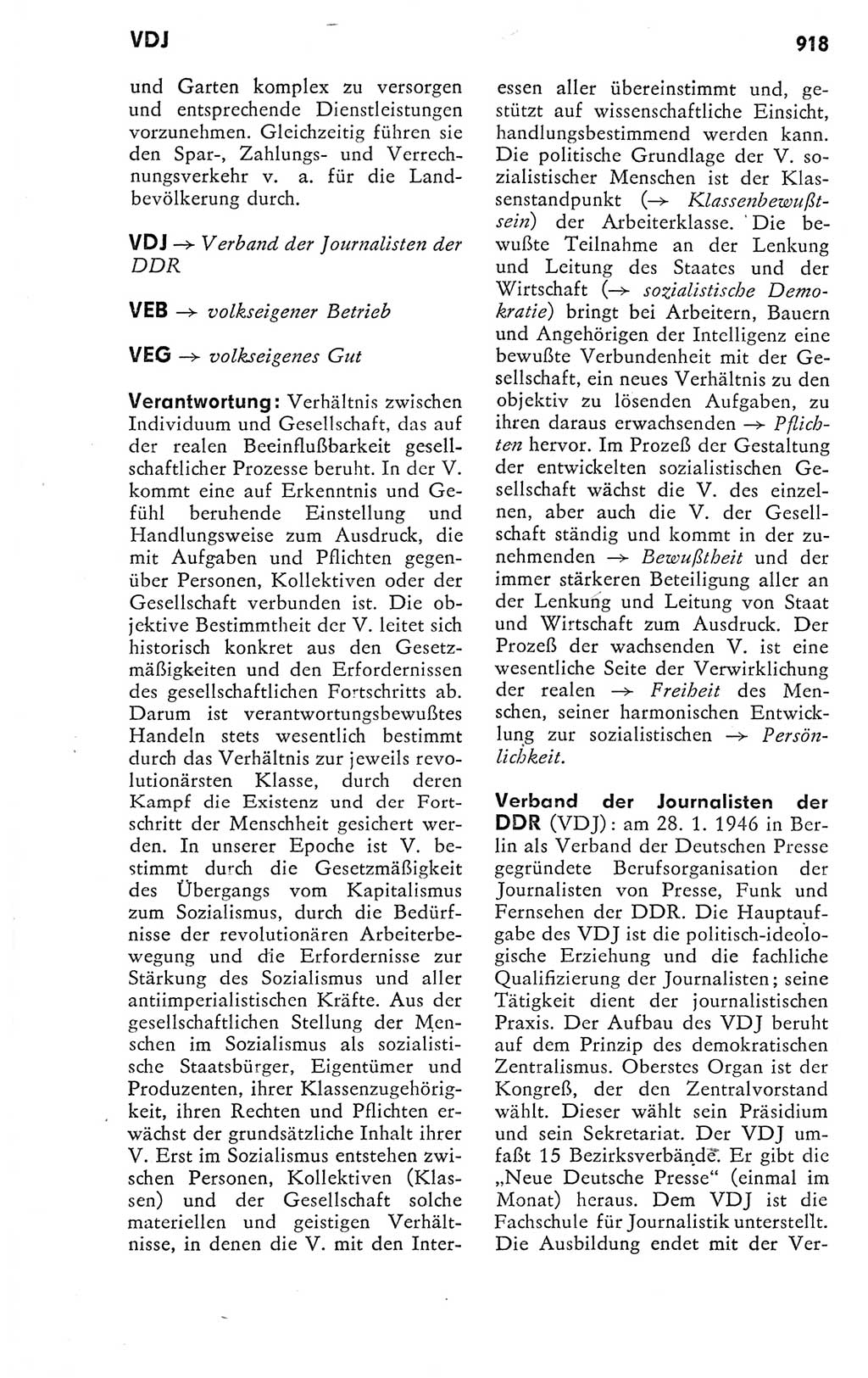 Kleines politisches Wörterbuch [Deutsche Demokratische Republik (DDR)] 1978, Seite 918 (Kl. pol. Wb. DDR 1978, S. 918)